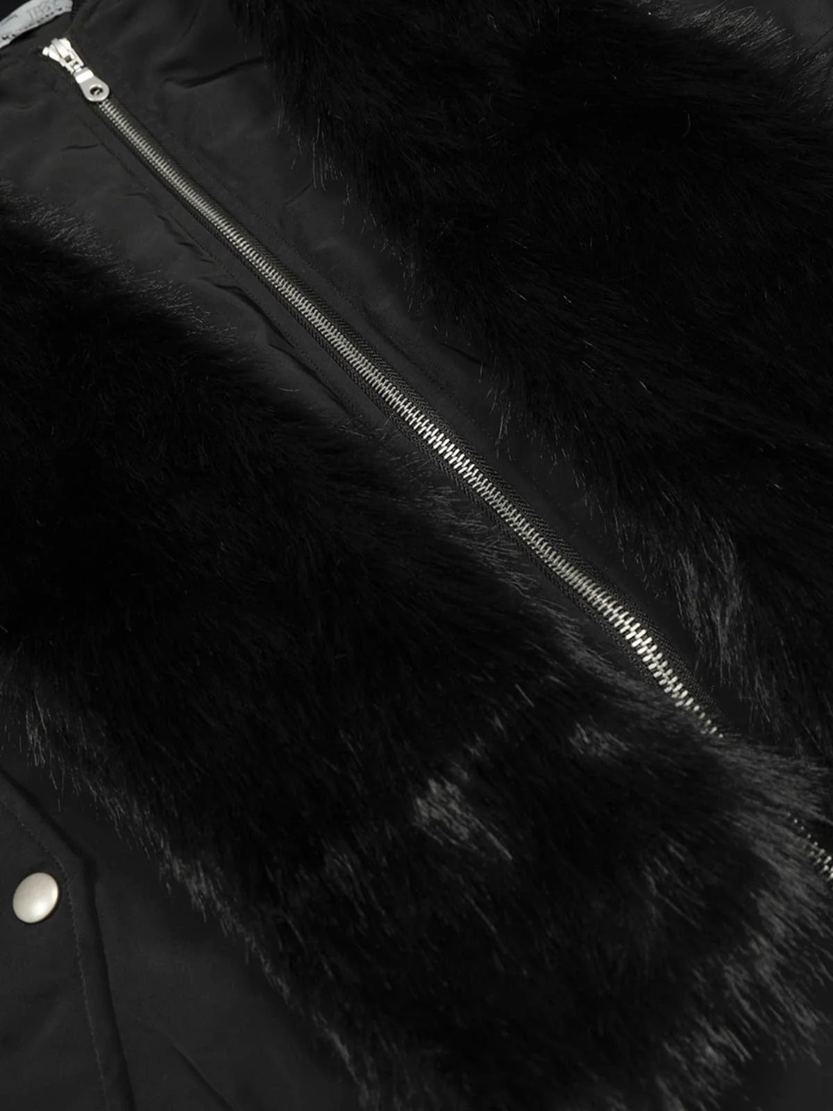 Retro Faux Fur Panel Quilted Zip-Up Bomber Jacket - Image 11