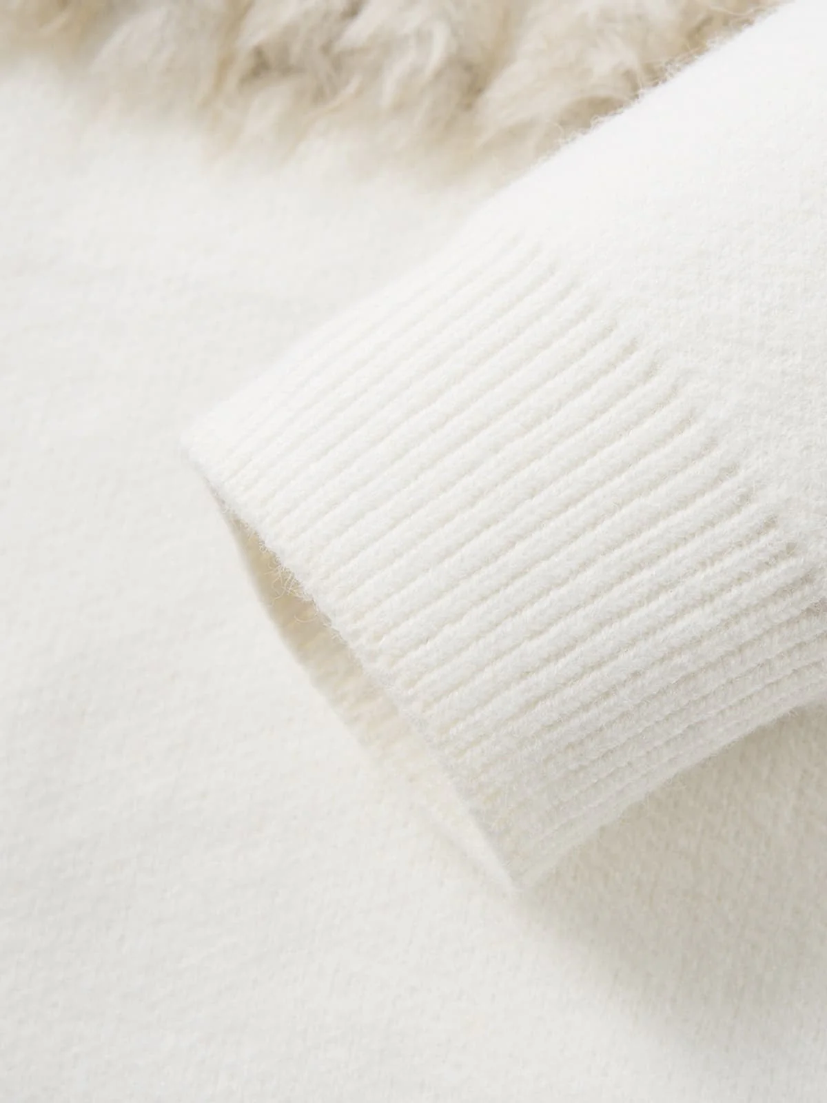 Retro Fuzzy Letter Patch Textured Knit Sweater - Image 10