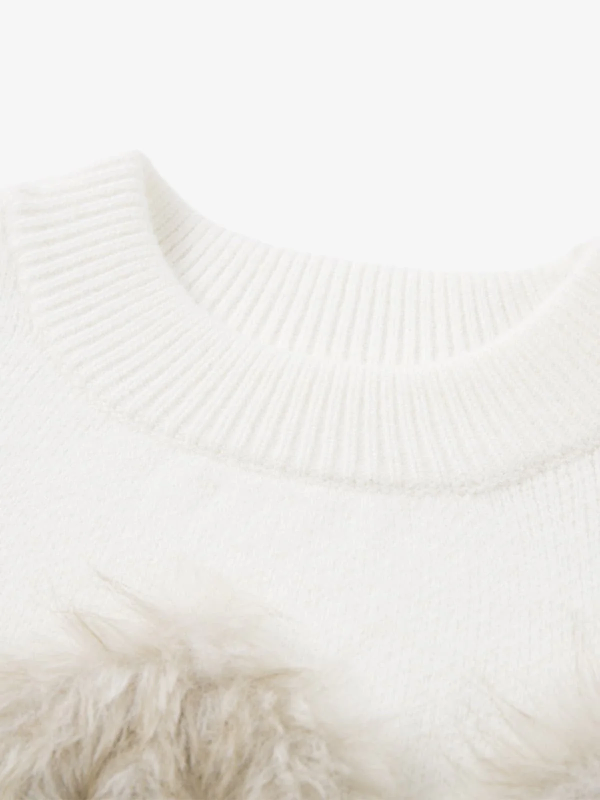 Retro Fuzzy Letter Patch Textured Knit Sweater - Image 7