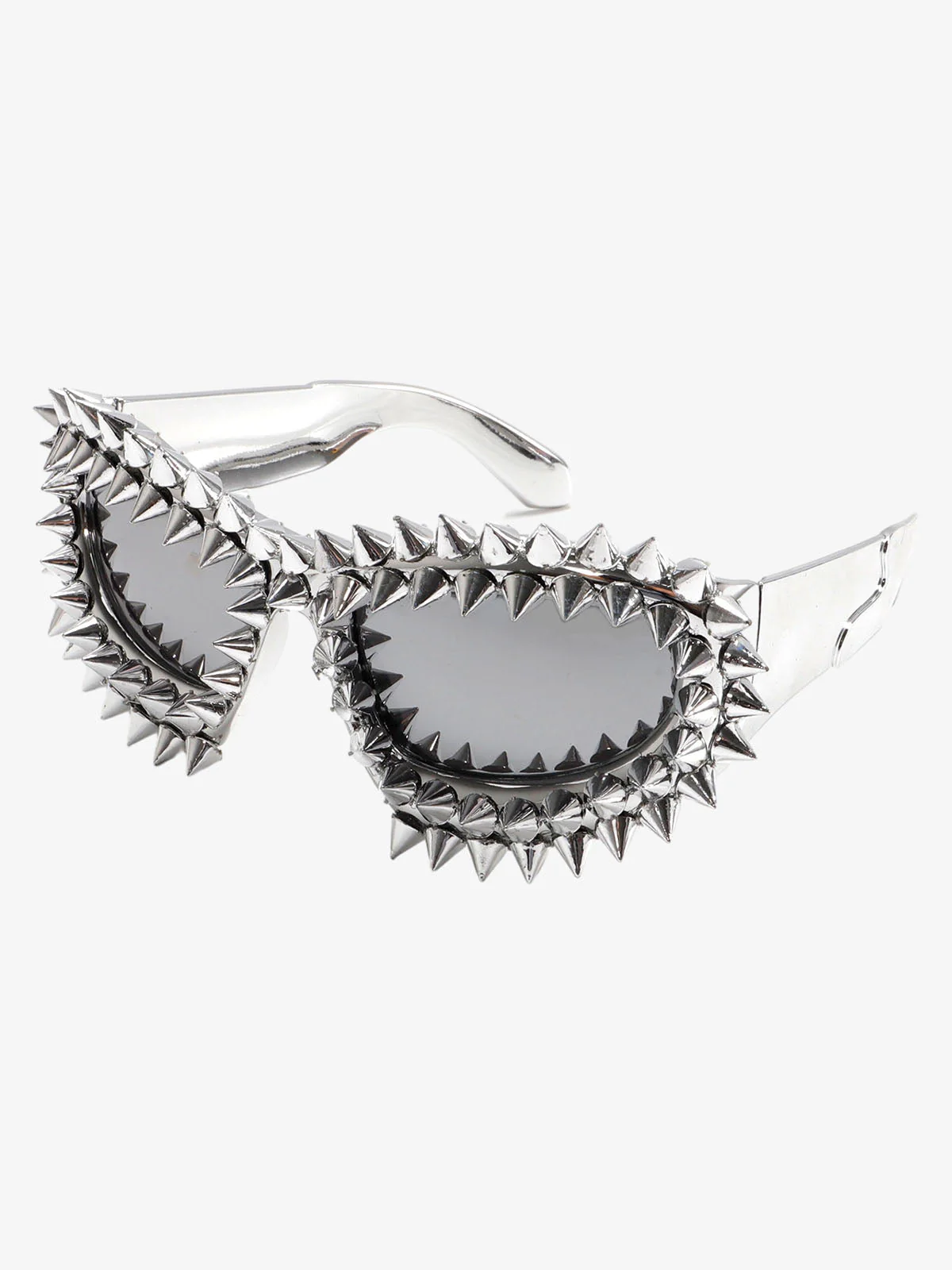 Retro High-Street Multicolor Spike Studded Sunglasses - Image 4