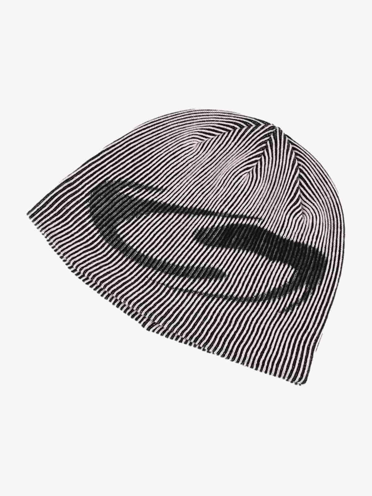 Retro High-Street Striped Graphic Knit Beanie - Image 2