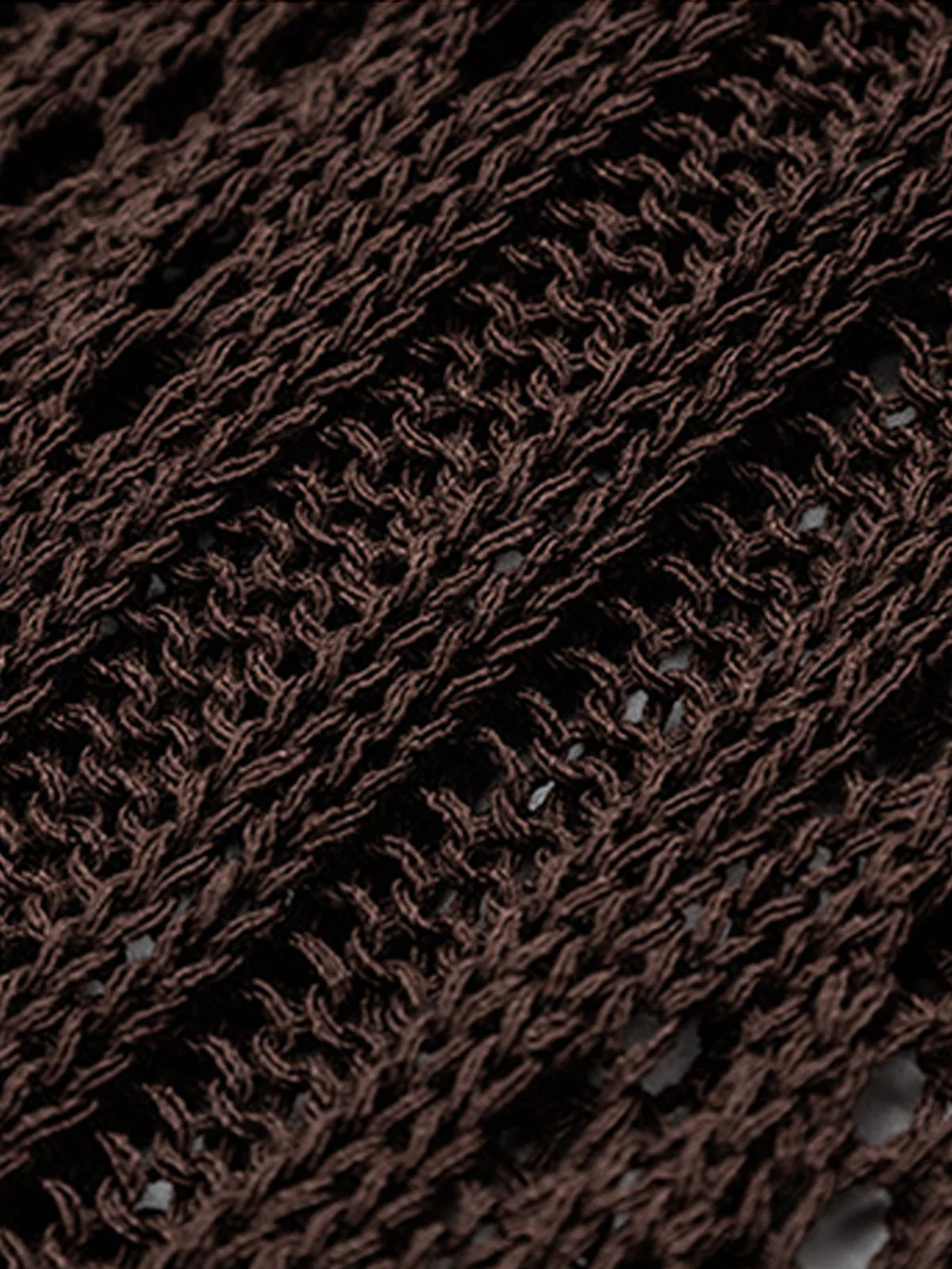 Retro Hollow-Out Knit Zip Up Hoodie - Image 11
