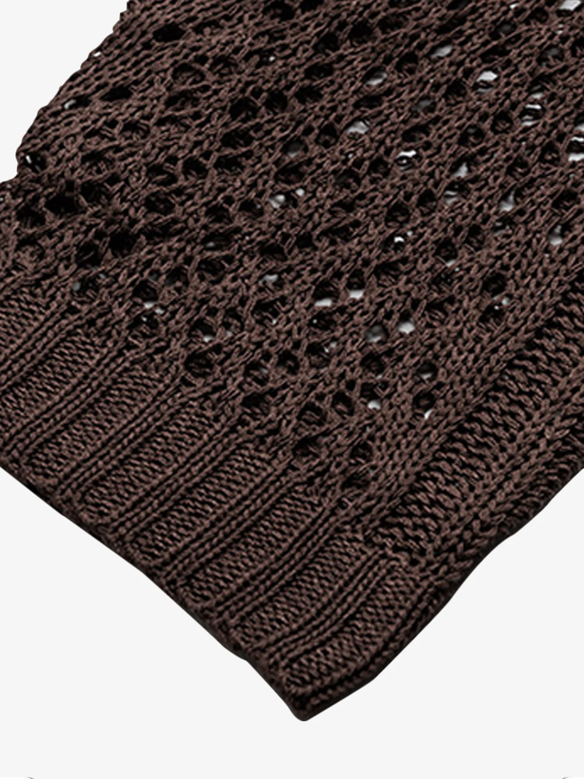 Retro Hollow-Out Knit Zip Up Hoodie - Image 13