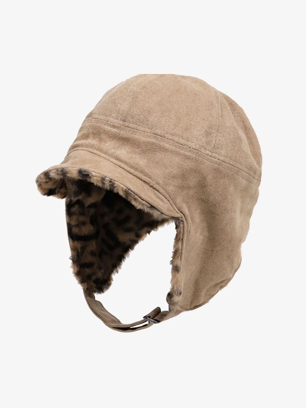Retro Leopard Plush Earmuff Winter Hat - Image 3