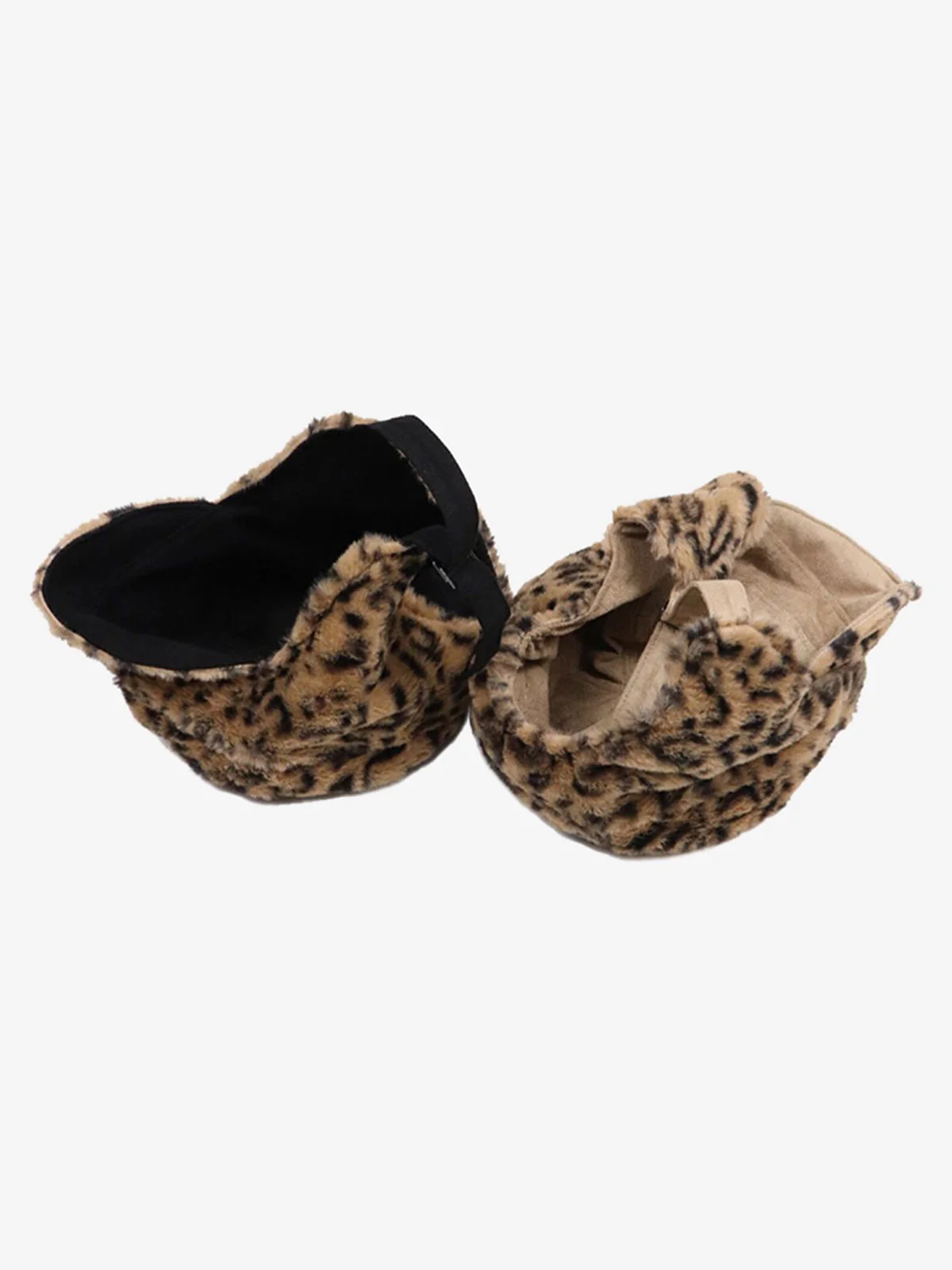 Retro Leopard Plush Earmuff Winter Hat - Image 4