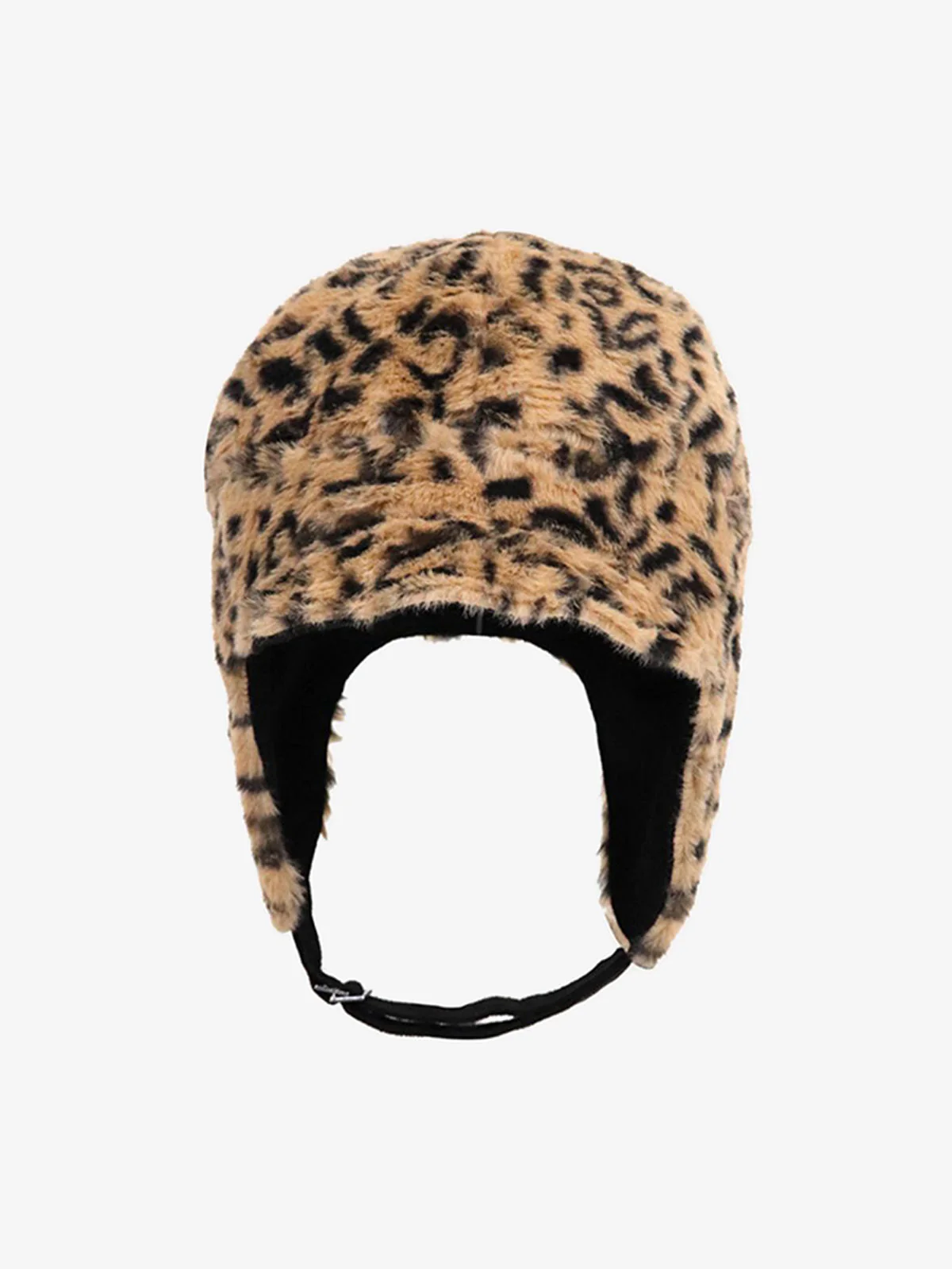 Retro Leopard Plush Earmuff Winter Hat - Image 5