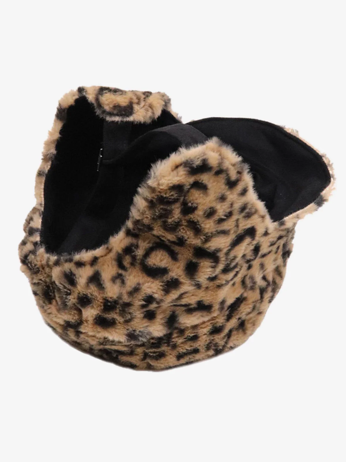 Retro Leopard Plush Earmuff Winter Hat - Image 6