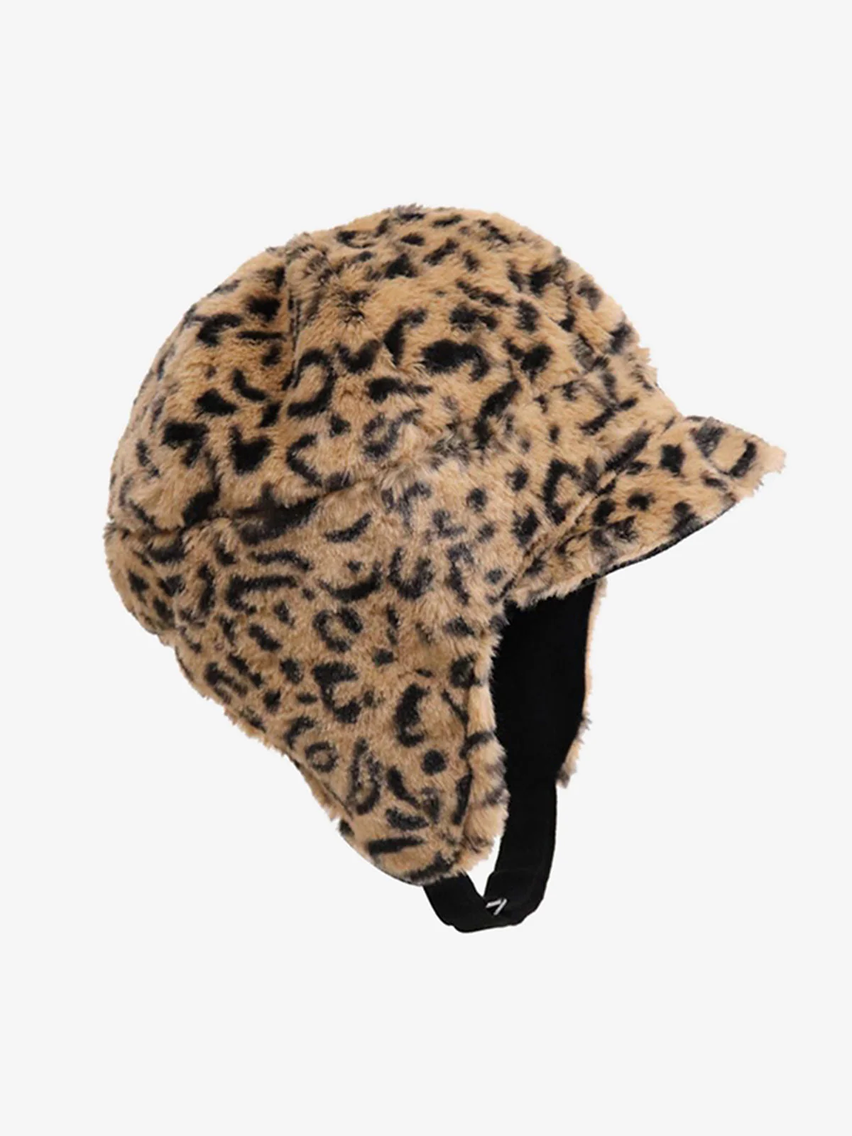 Retro Leopard Plush Earmuff Winter Hat - Image 8