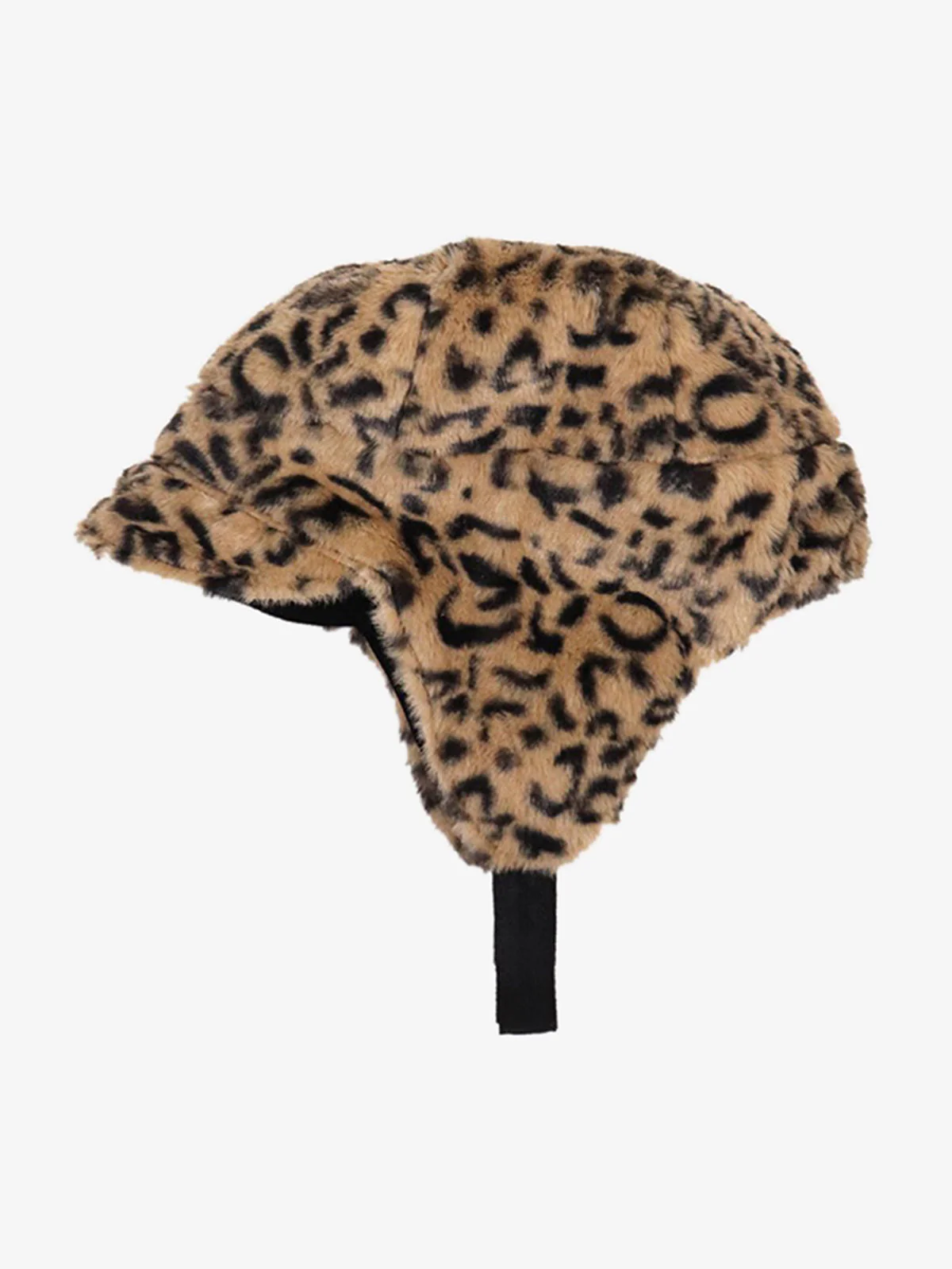 Retro Leopard Plush Earmuff Winter Hat - Image 9