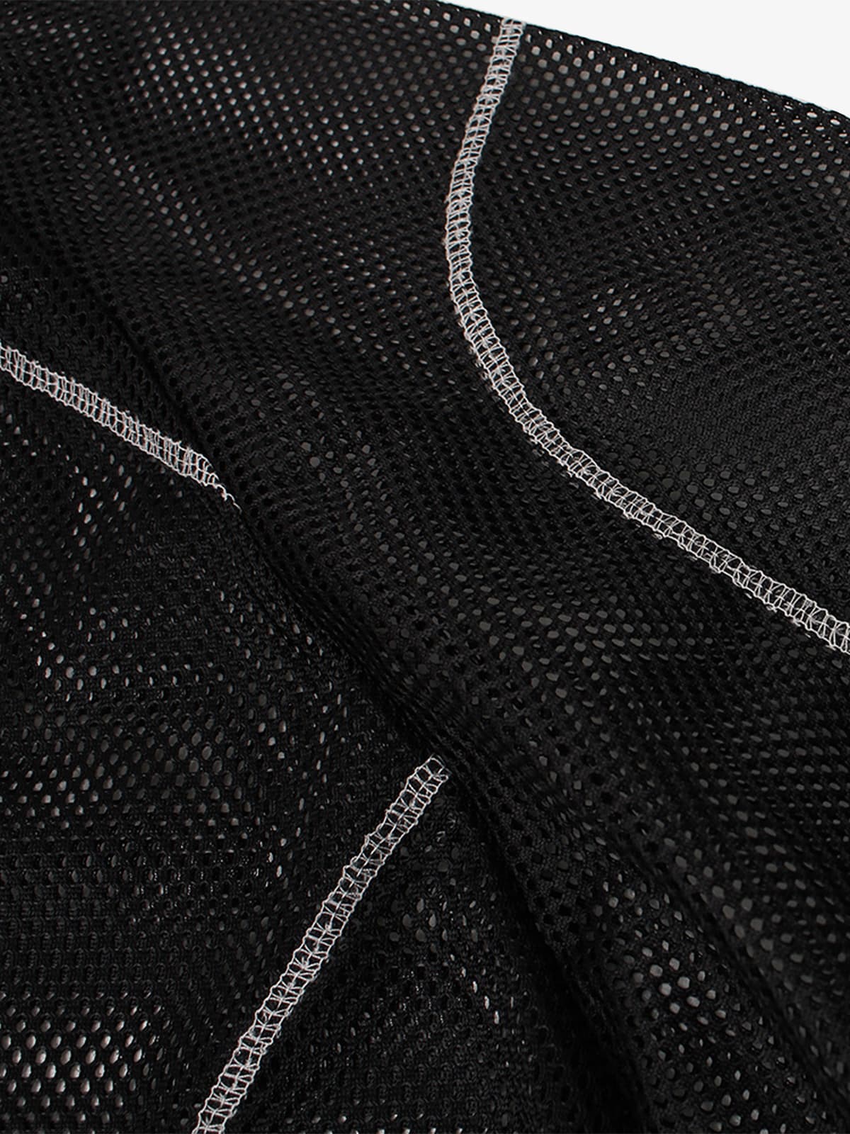 Retro Mesh Panel Number Print Contrast Stitch Jersey T-Shirt - Image 12
