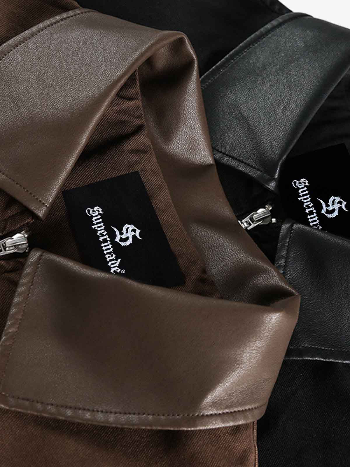 Retro Panelled Utility Multi Pocket Zip Up Bomber Jacket - Image 6