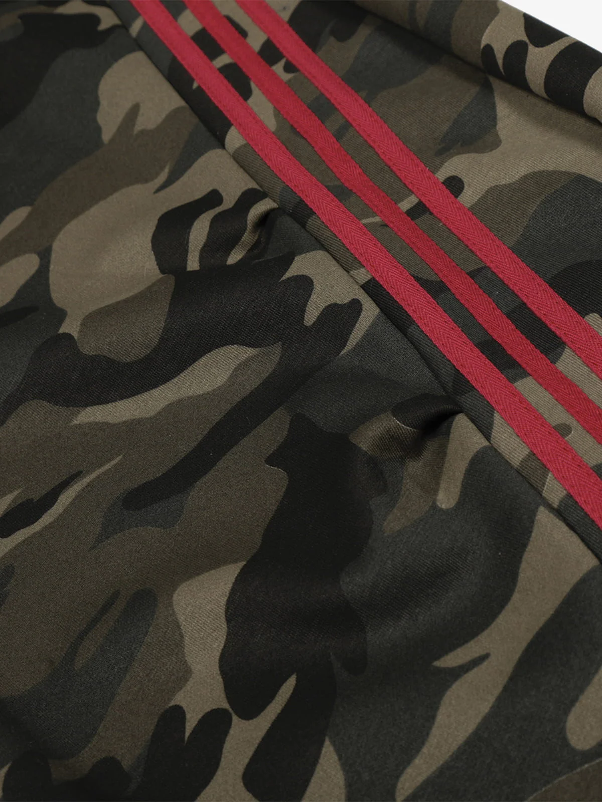 Retro Patchwork Embroidered Camouflage Barrel Pants - Image 8