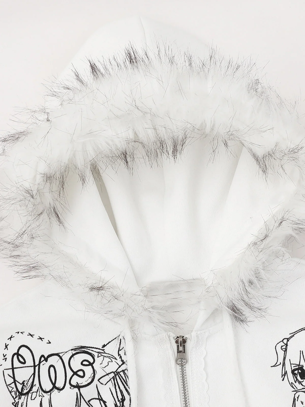 Retro Plush Collar Cartoon Anime Zip-Up Hoodie - Image 15
