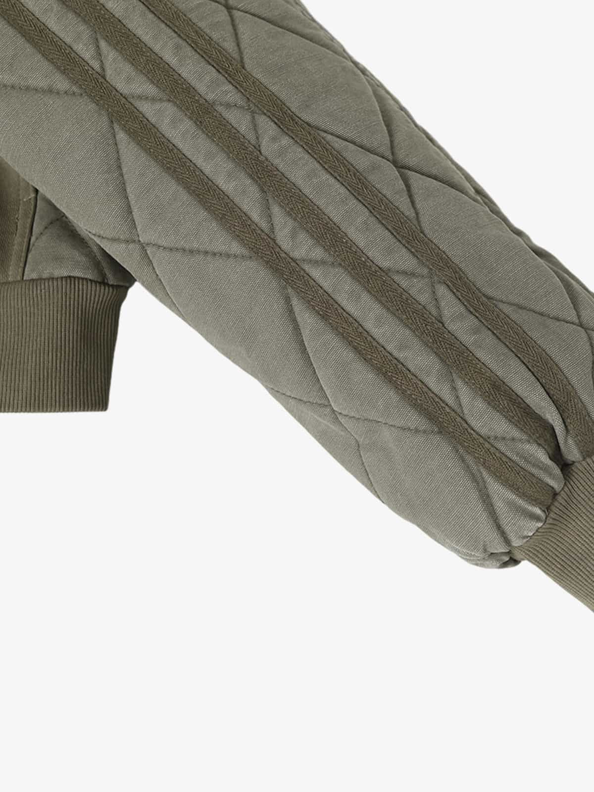 Retro Quilted Patchwork Hooded Cargo Jacket - Image 16