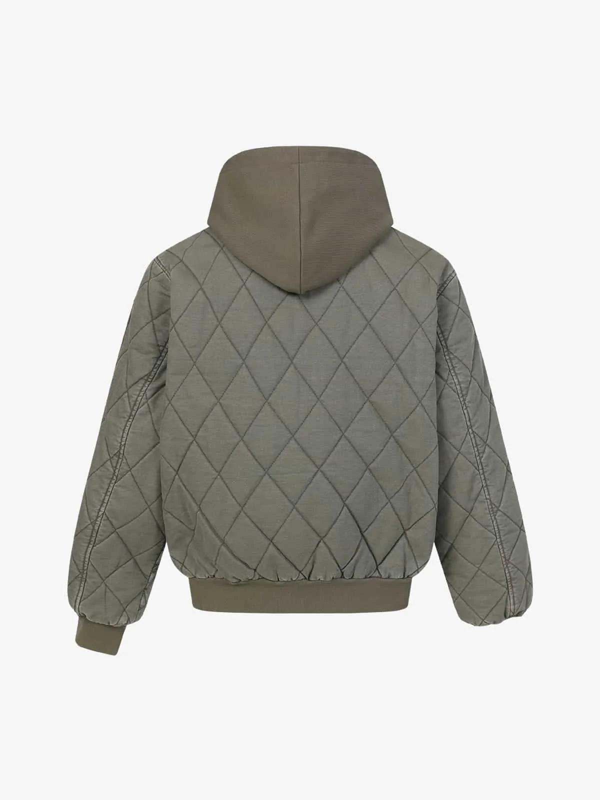 Retro Quilted Patchwork Hooded Cargo Jacket - Image 3