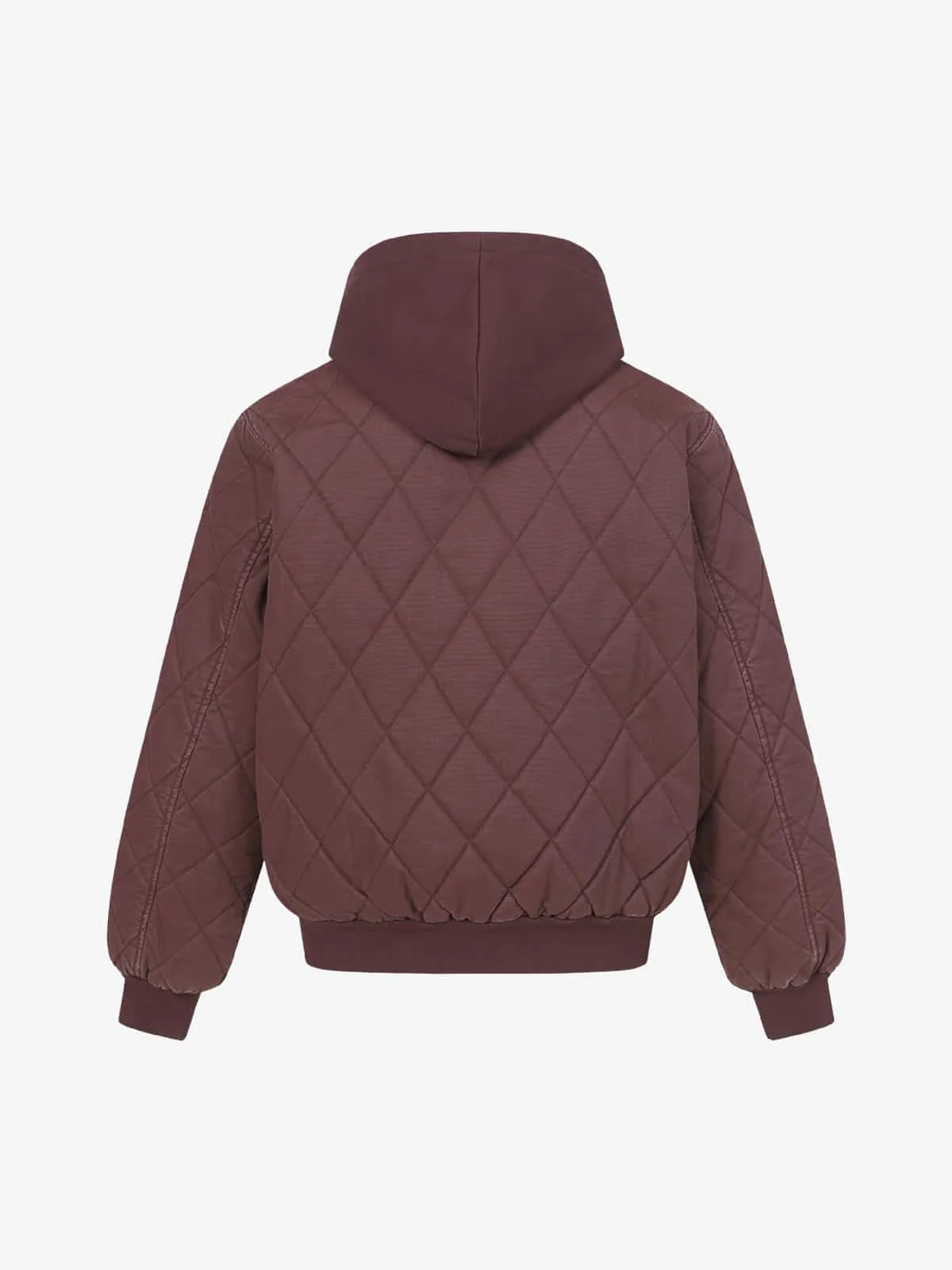 Retro Quilted Patchwork Hooded Cargo Jacket - Image 4