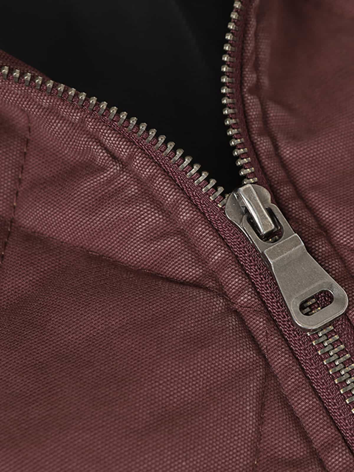 Retro Quilted Patchwork Hooded Cargo Jacket - Image 9