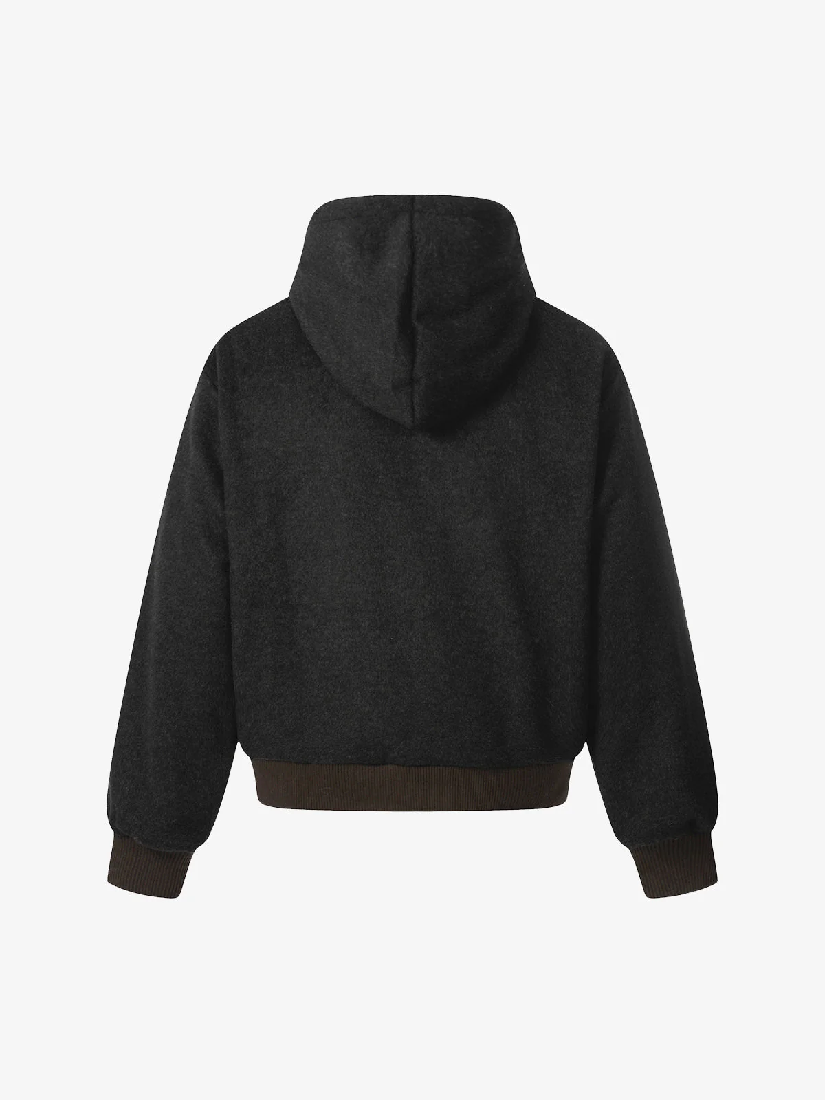 Retro Reversible Fleece Lined Zip-up Hooded Jacket - Image 7
