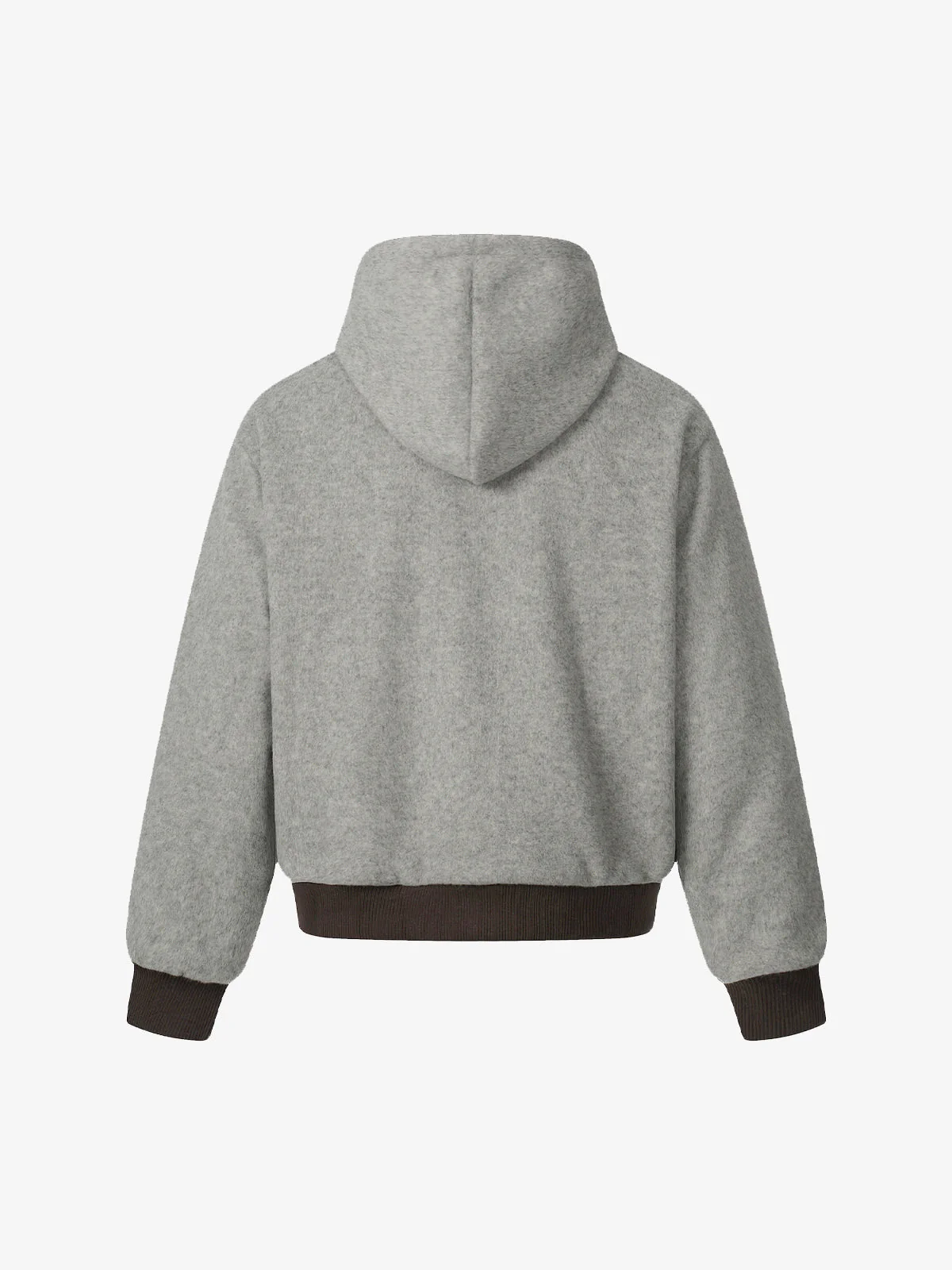 Retro Reversible Fleece Lined Zip-up Hooded Jacket - Image 8