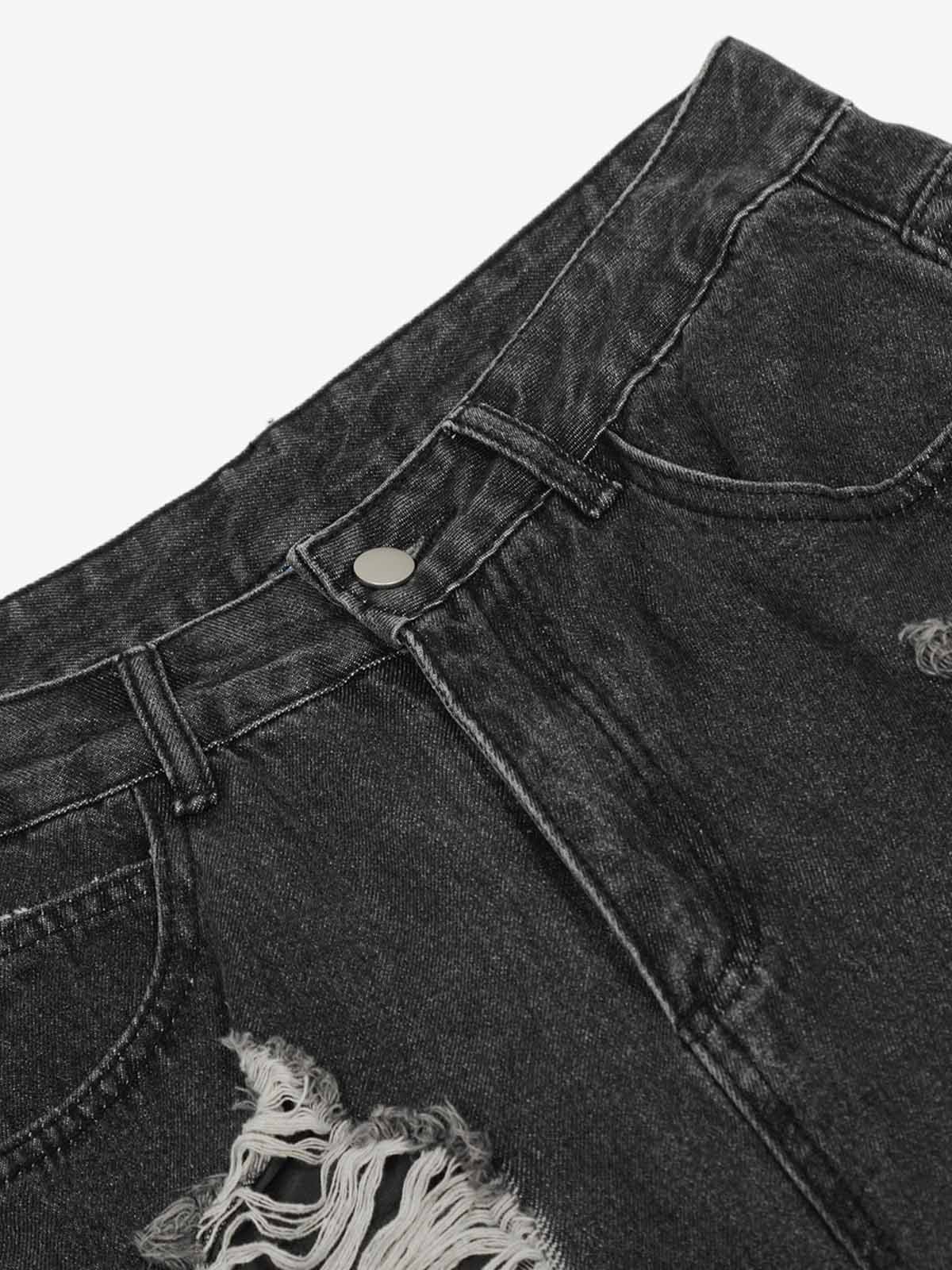 Retro Ripped Cargo Jeans - Image 11
