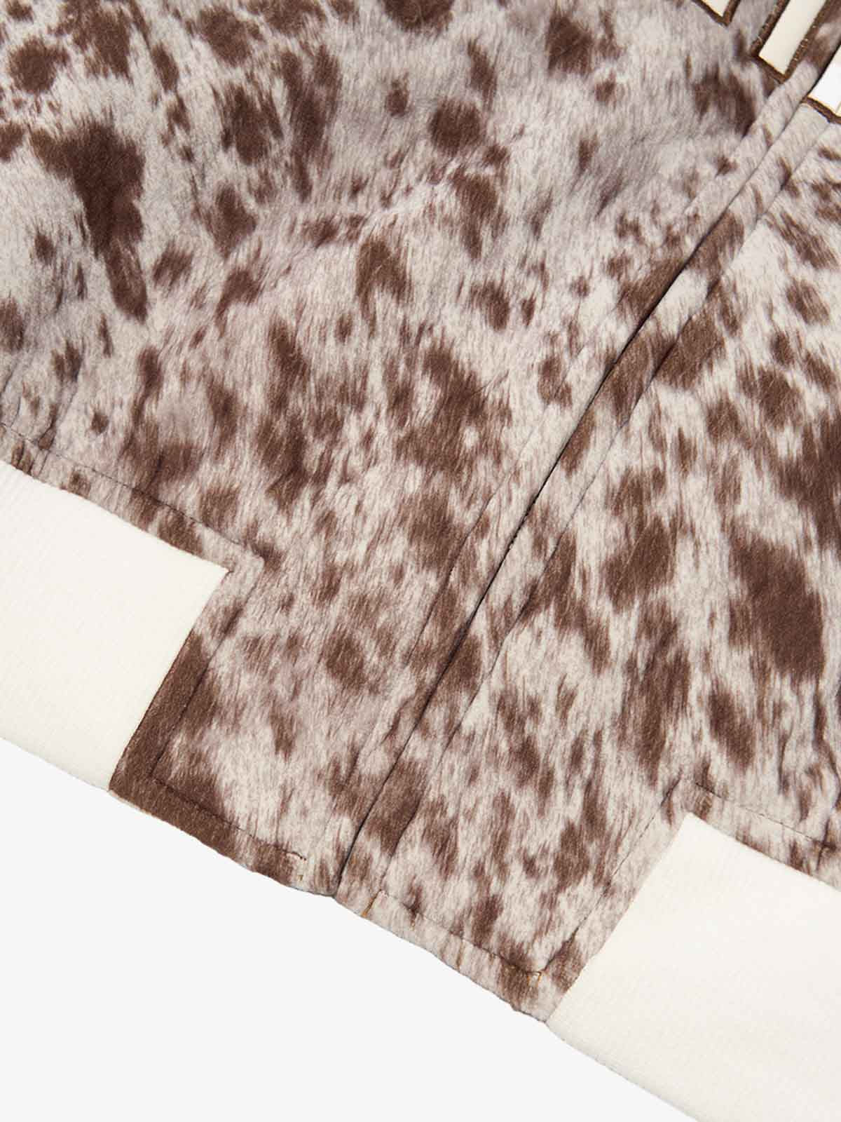 Retro Statement Snow Leopard Fleece Jacket - Image 15
