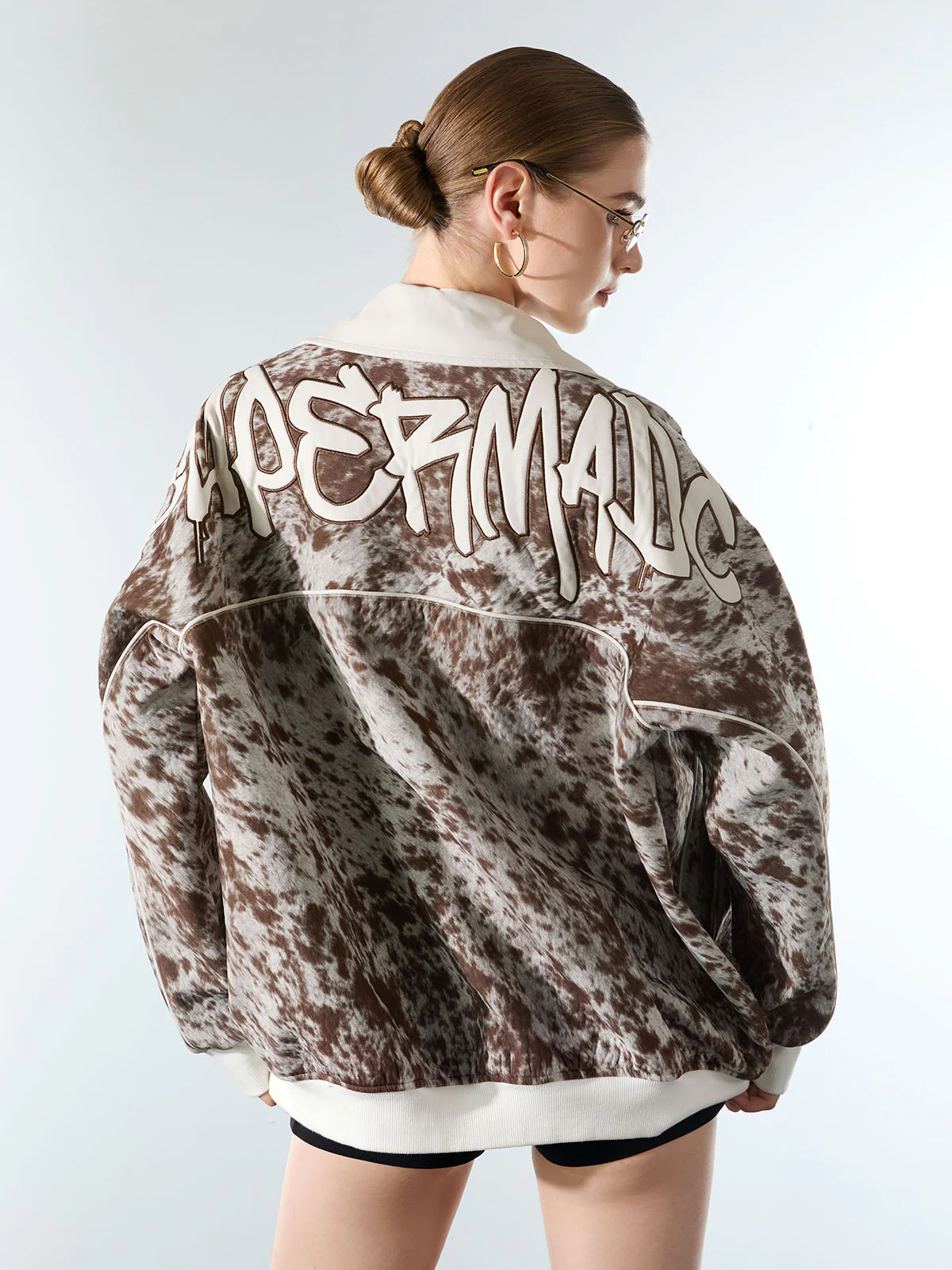 Retro Statement Snow Leopard Fleece Jacket - Image 5