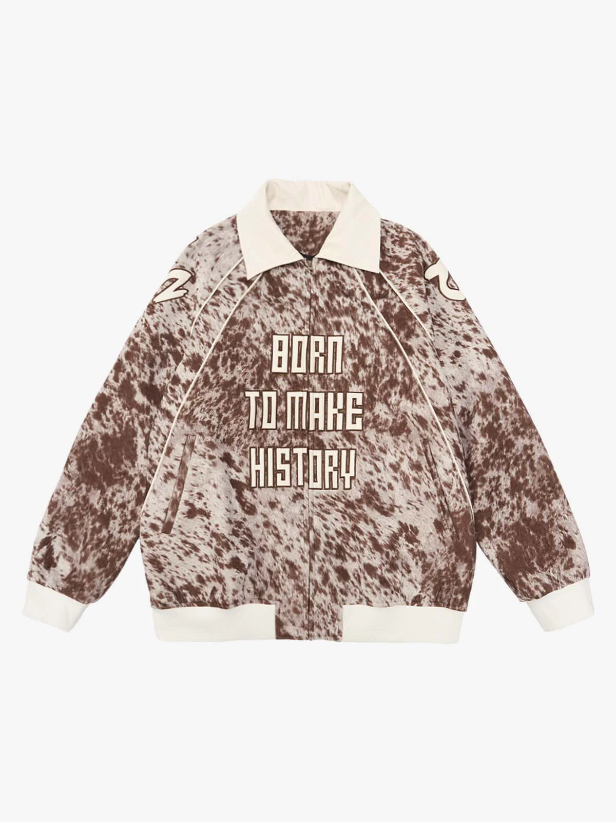 Retro Statement Snow Leopard Fleece Jacket - Image 8