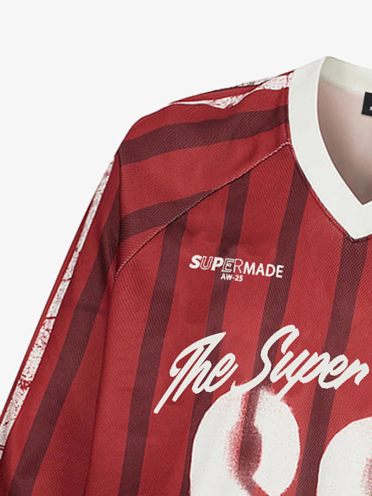 Retro Striped 88 Print Graphic Jersey Long-Sleeved T-Shirt - Image 7
