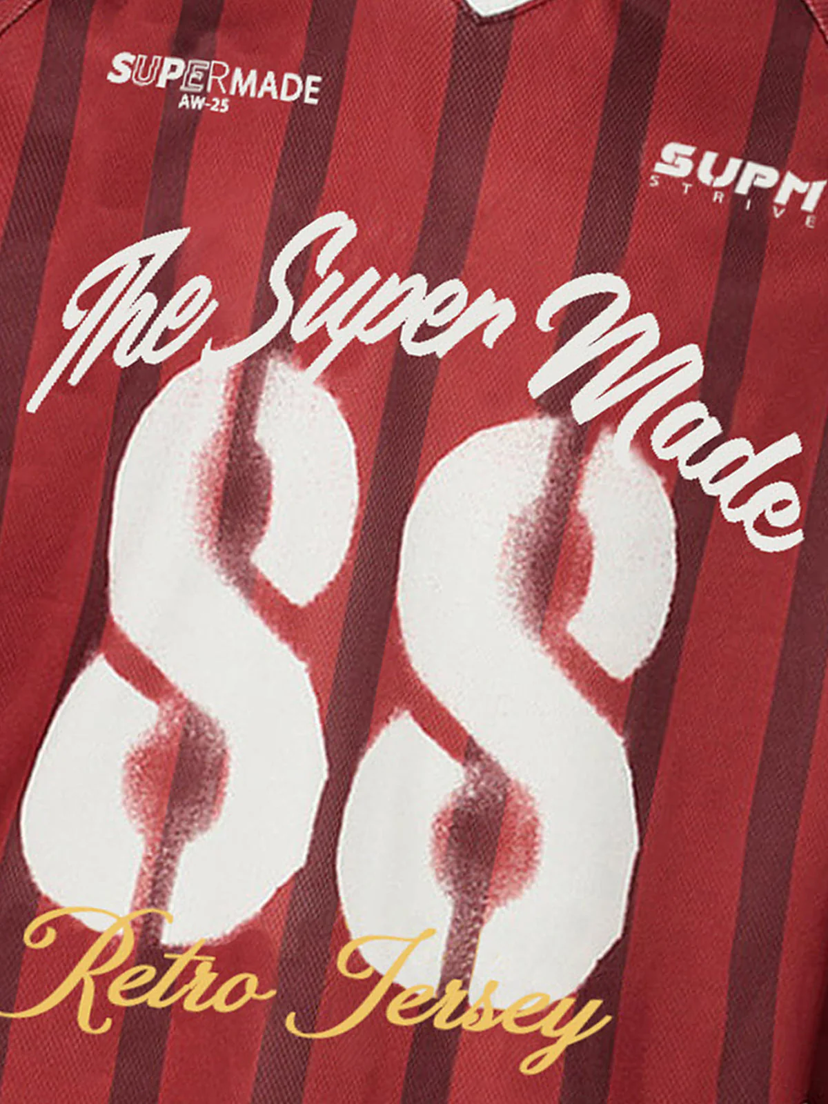 Retro Striped 88 Print Graphic Jersey Long-Sleeved T-Shirt - Image 8