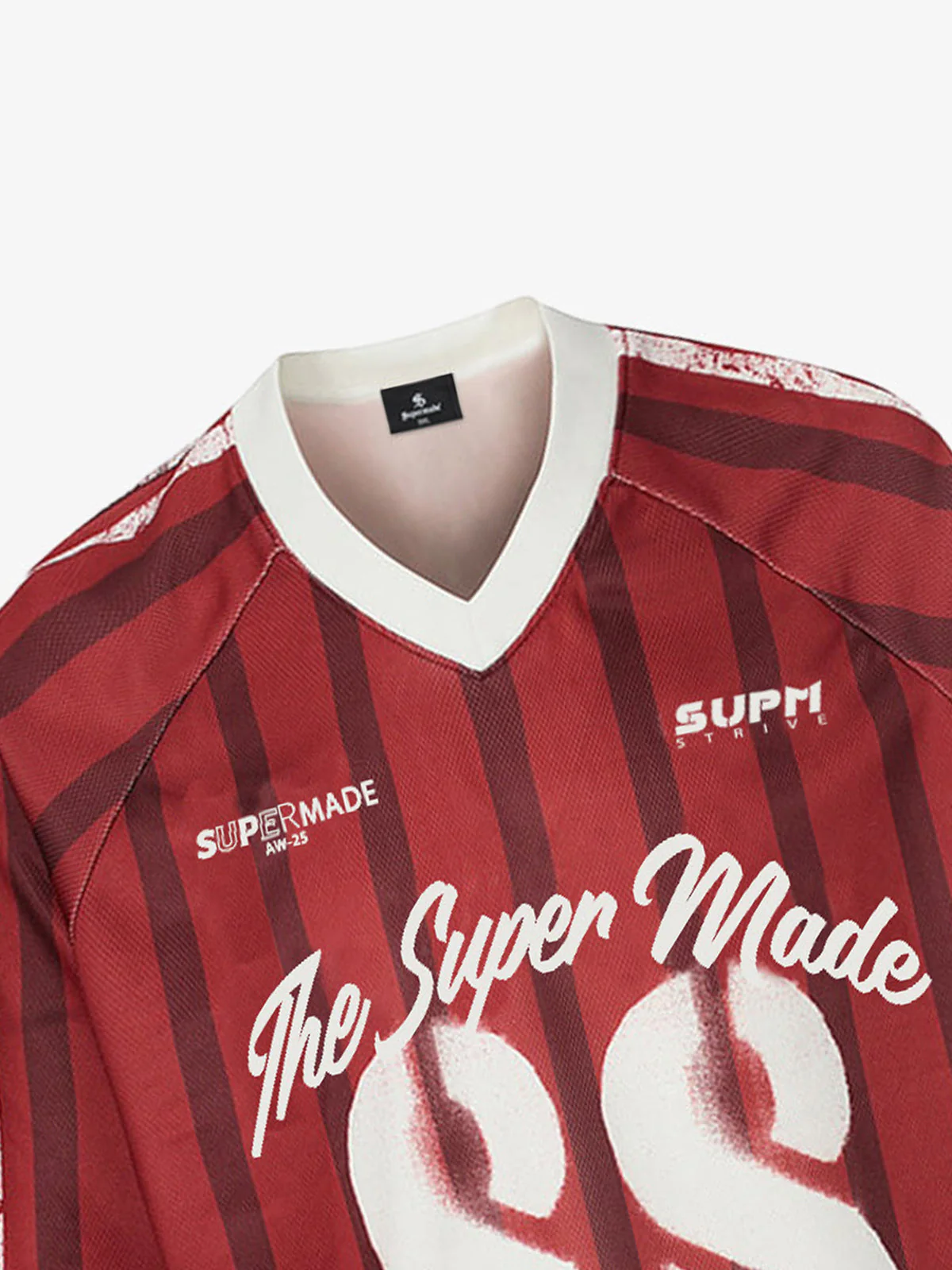 Retro Striped 88 Print Graphic Jersey Long-Sleeved T-Shirt - Image 9