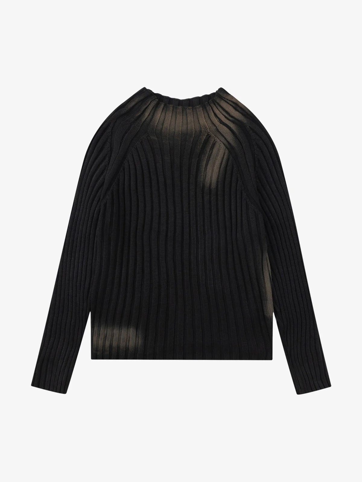 Retro Striped Spray Color Sweater - Image 5