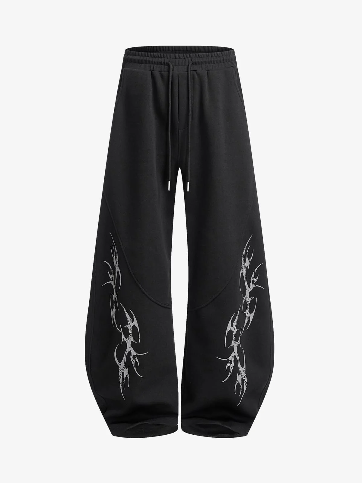 Retro Tribal Print Wide Leg Barrel Pants - Image 2
