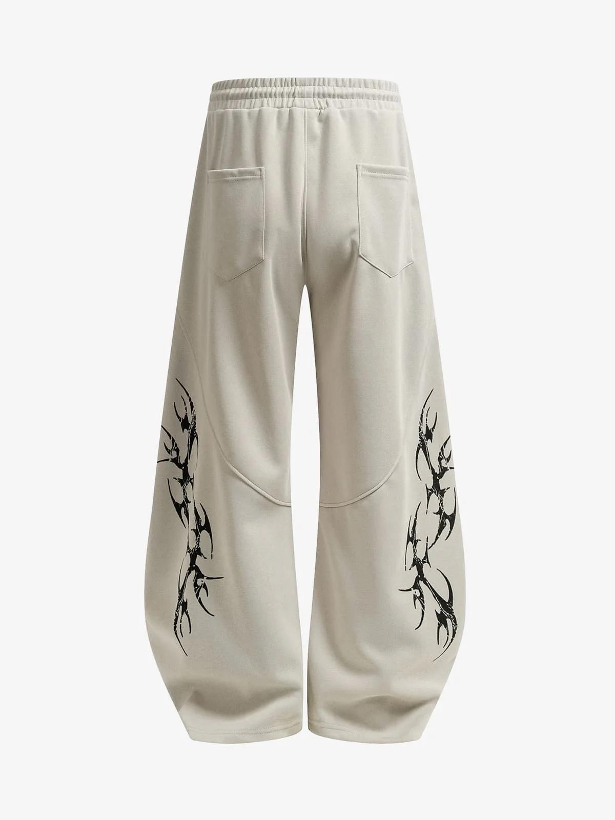 Retro Tribal Print Wide Leg Barrel Pants - Image 3