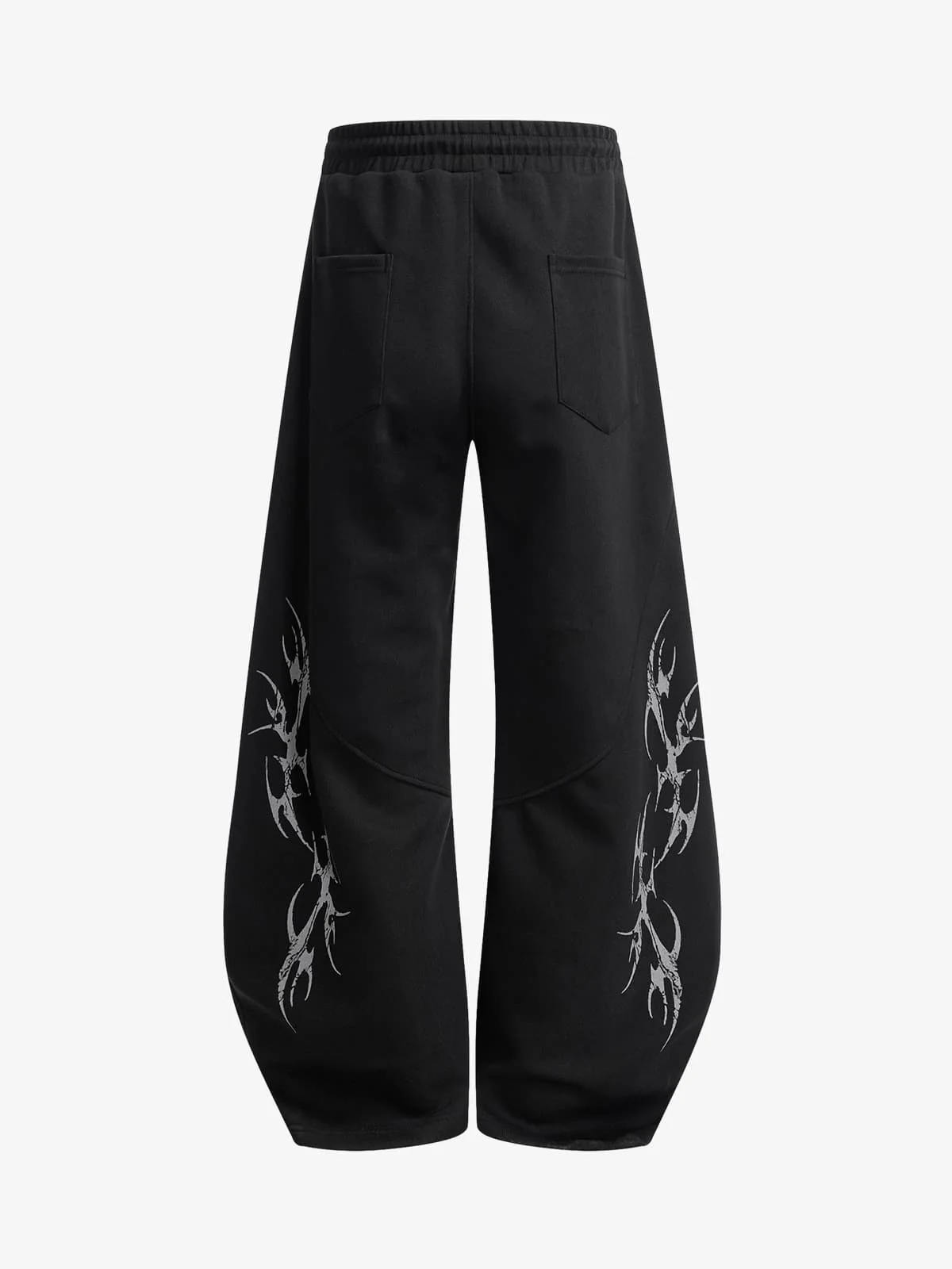 Retro Tribal Print Wide Leg Barrel Pants - Image 4