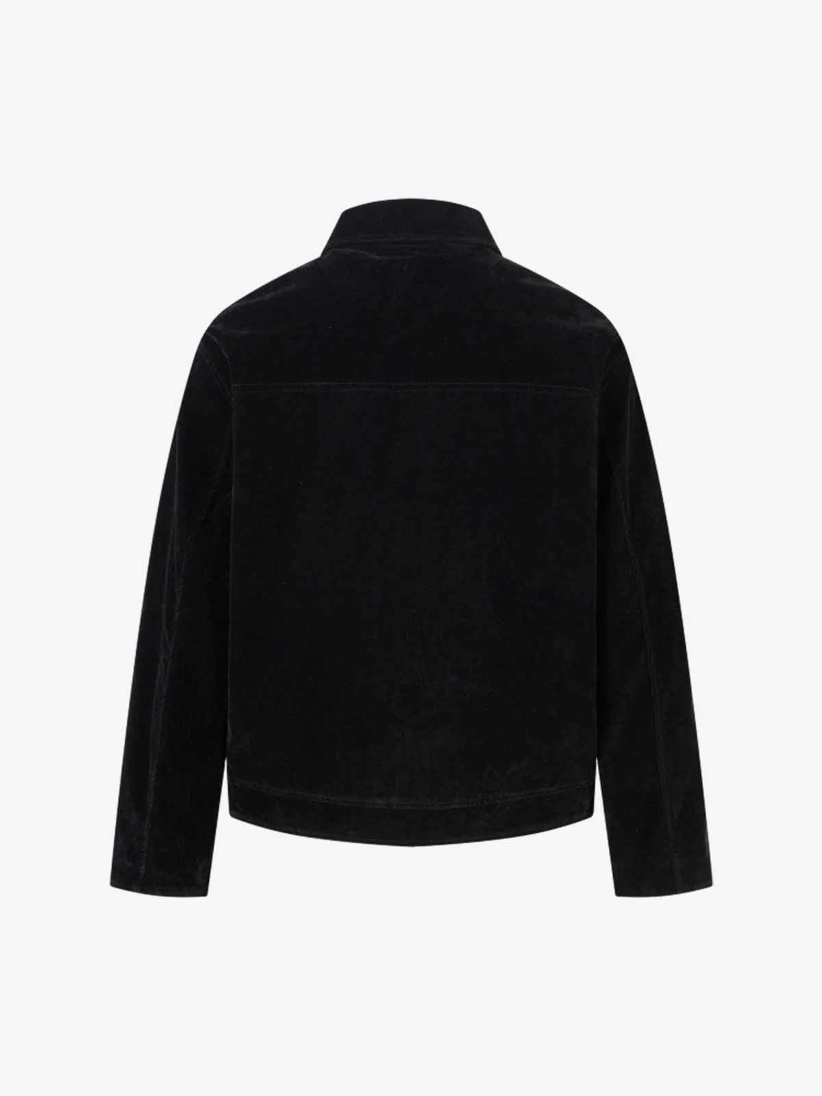 Retro Unique Metal Button Suede Lapel Bomber Jacket - Image 10