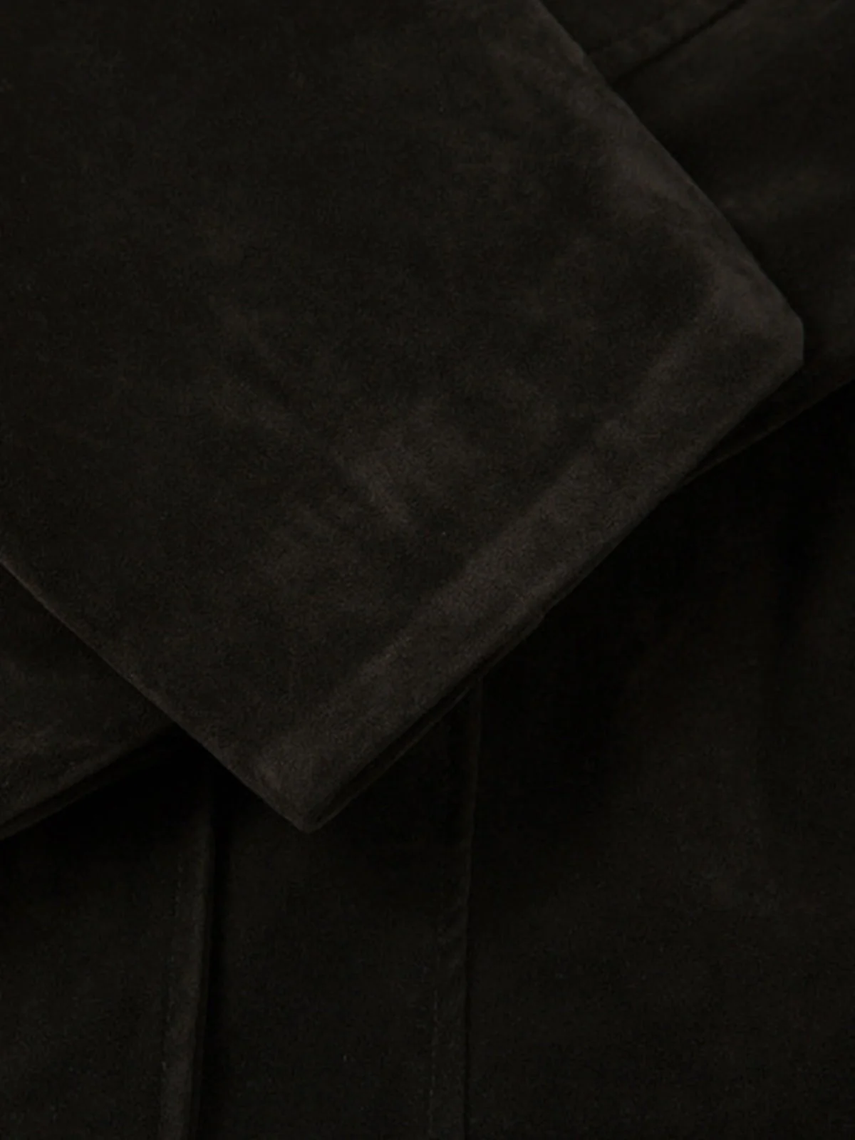 Retro Unique Metal Button Suede Lapel Bomber Jacket - Image 14