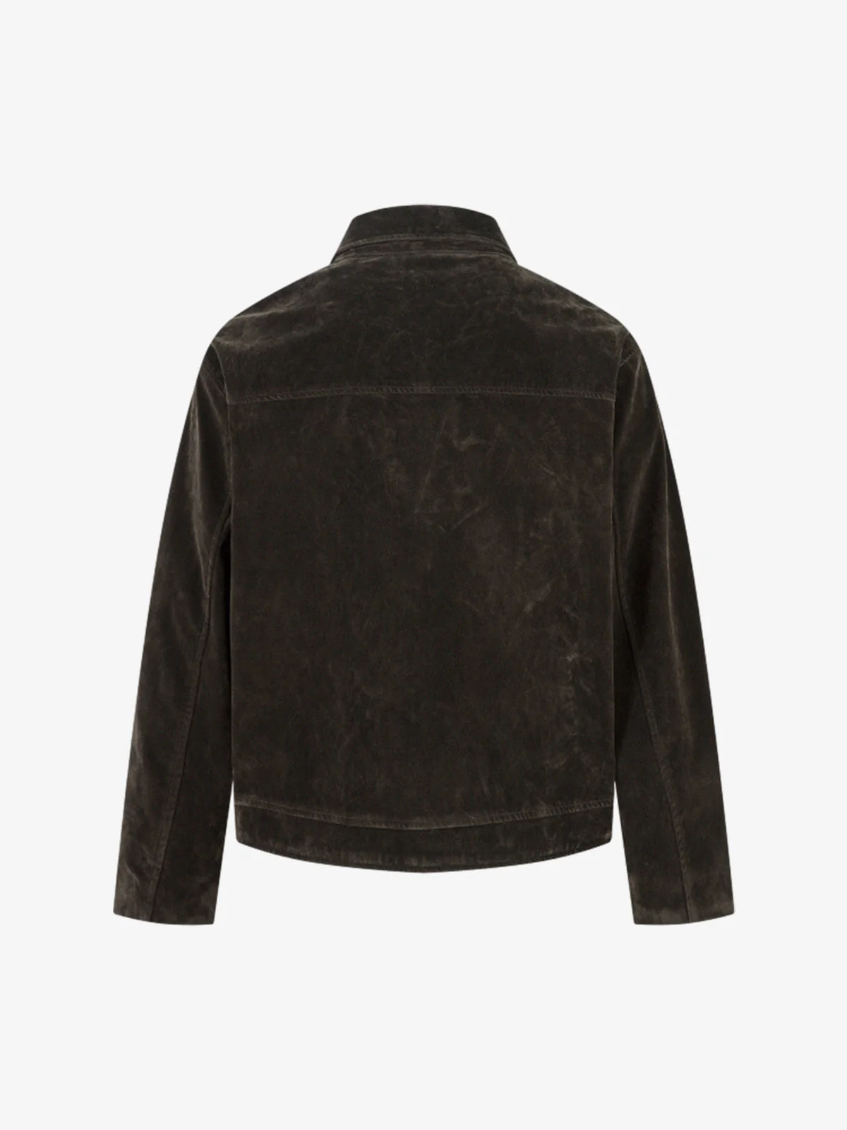 Retro Unique Metal Button Suede Lapel Bomber Jacket - Image 9