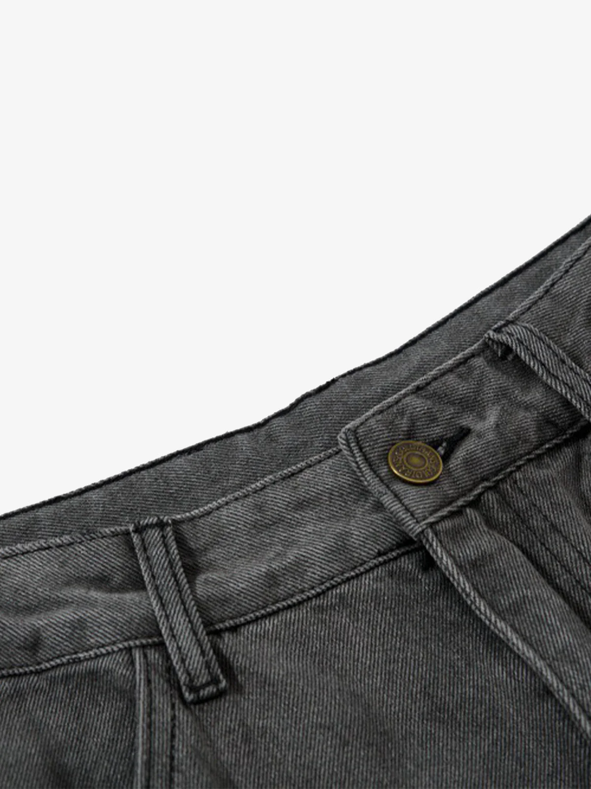 Retro Washed Distressed Deconstructed Patchwork Barrel Jeans - Image 6
