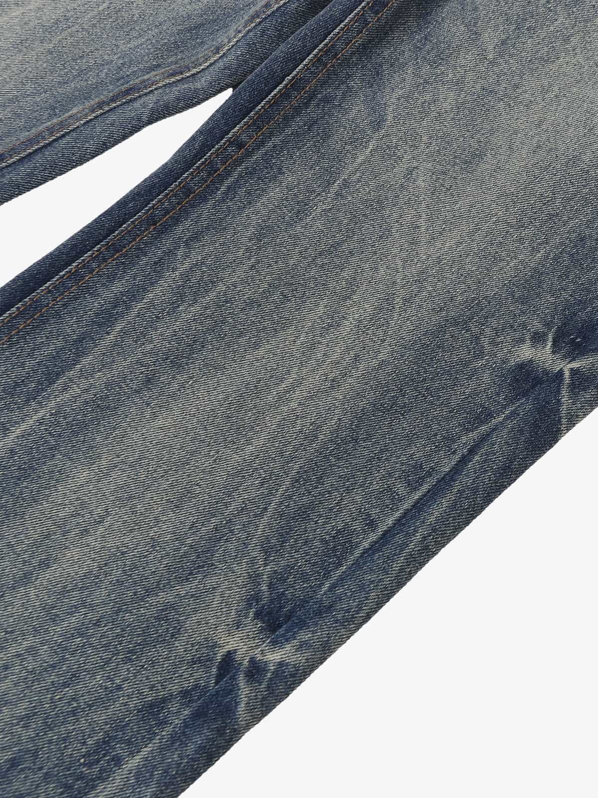 Retro Washed Faded Flared Jeans - Image 8