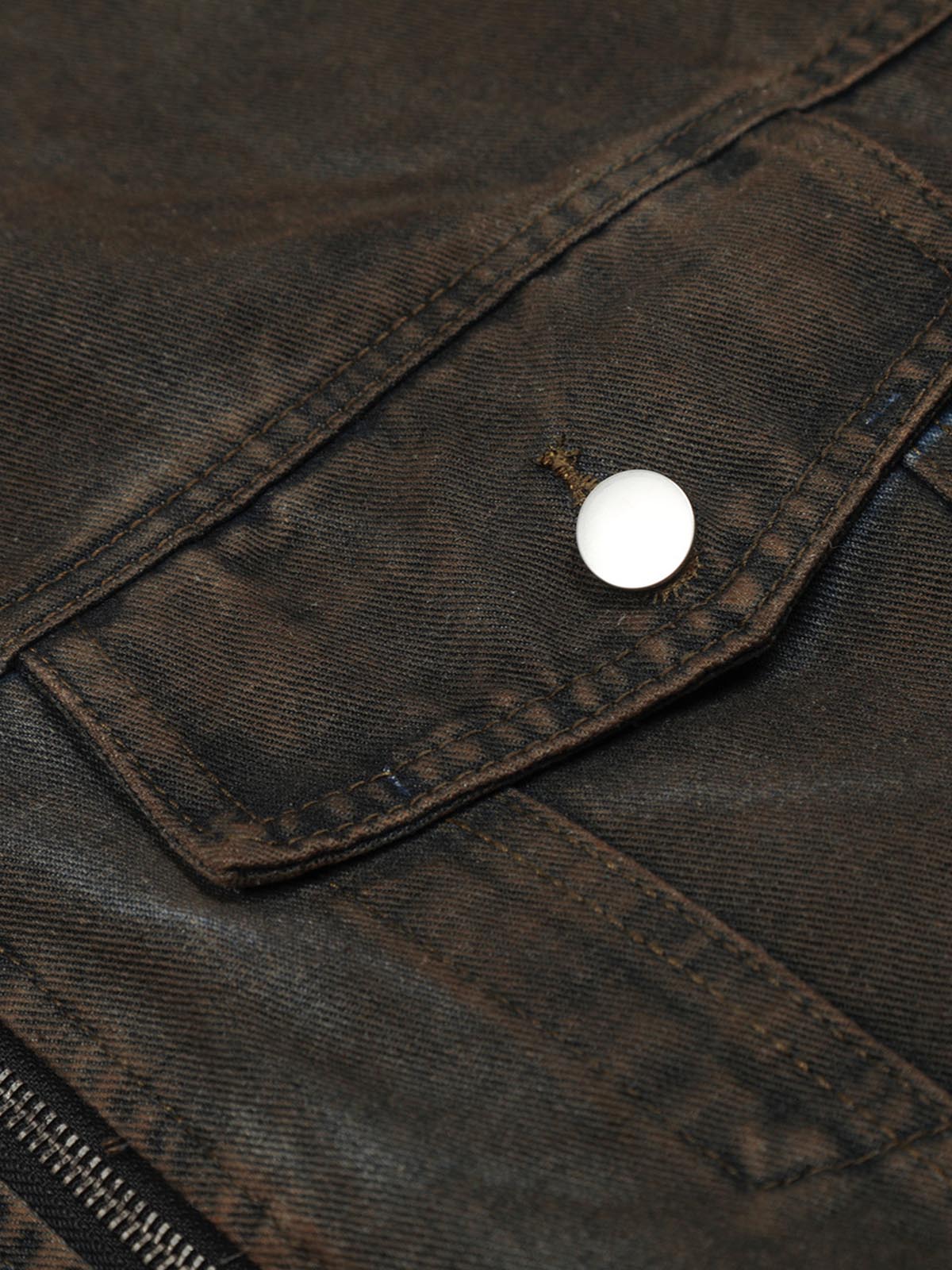 Retro Wasteland Dirty Dyed Denim Jacket - Image 10