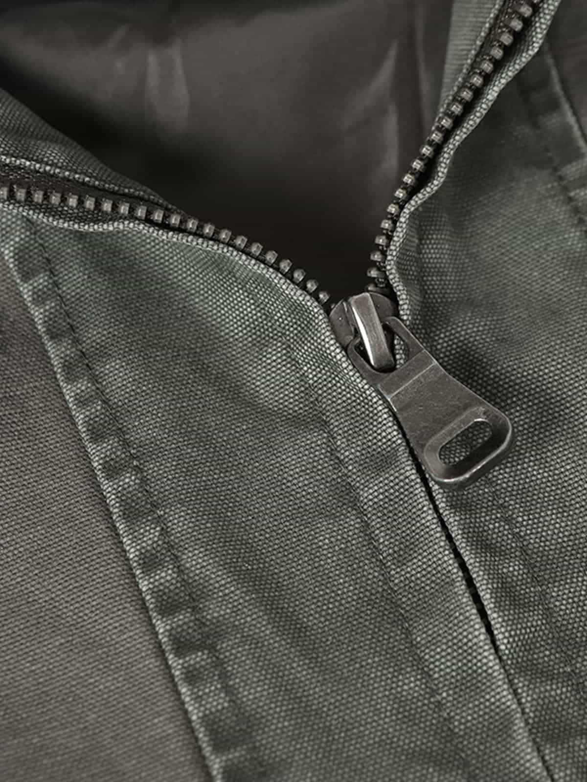 Retro Workwear Patchwork Hooded Utility Jacket - Image 10