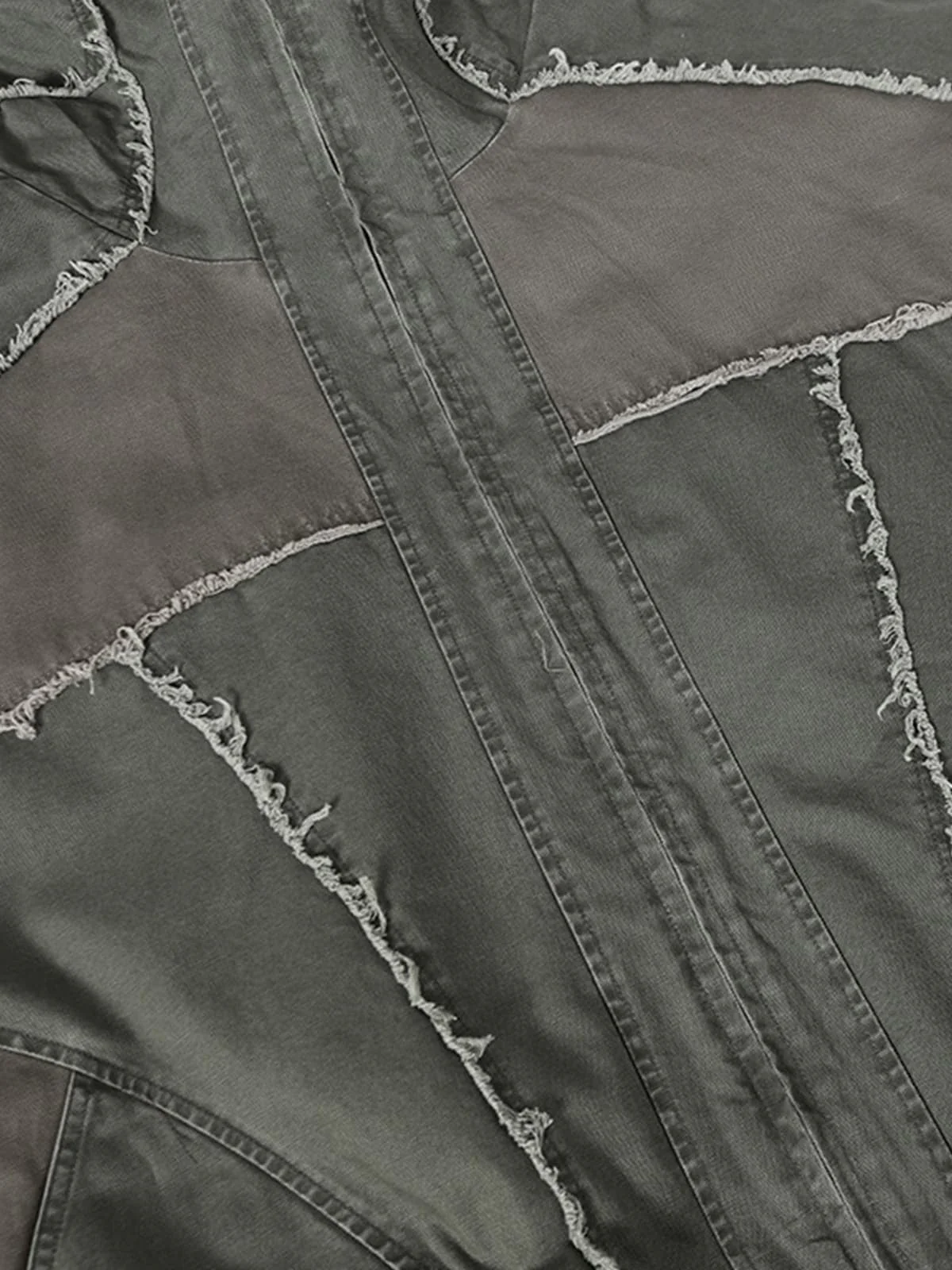 Retro Workwear Patchwork Hooded Utility Jacket - Image 15