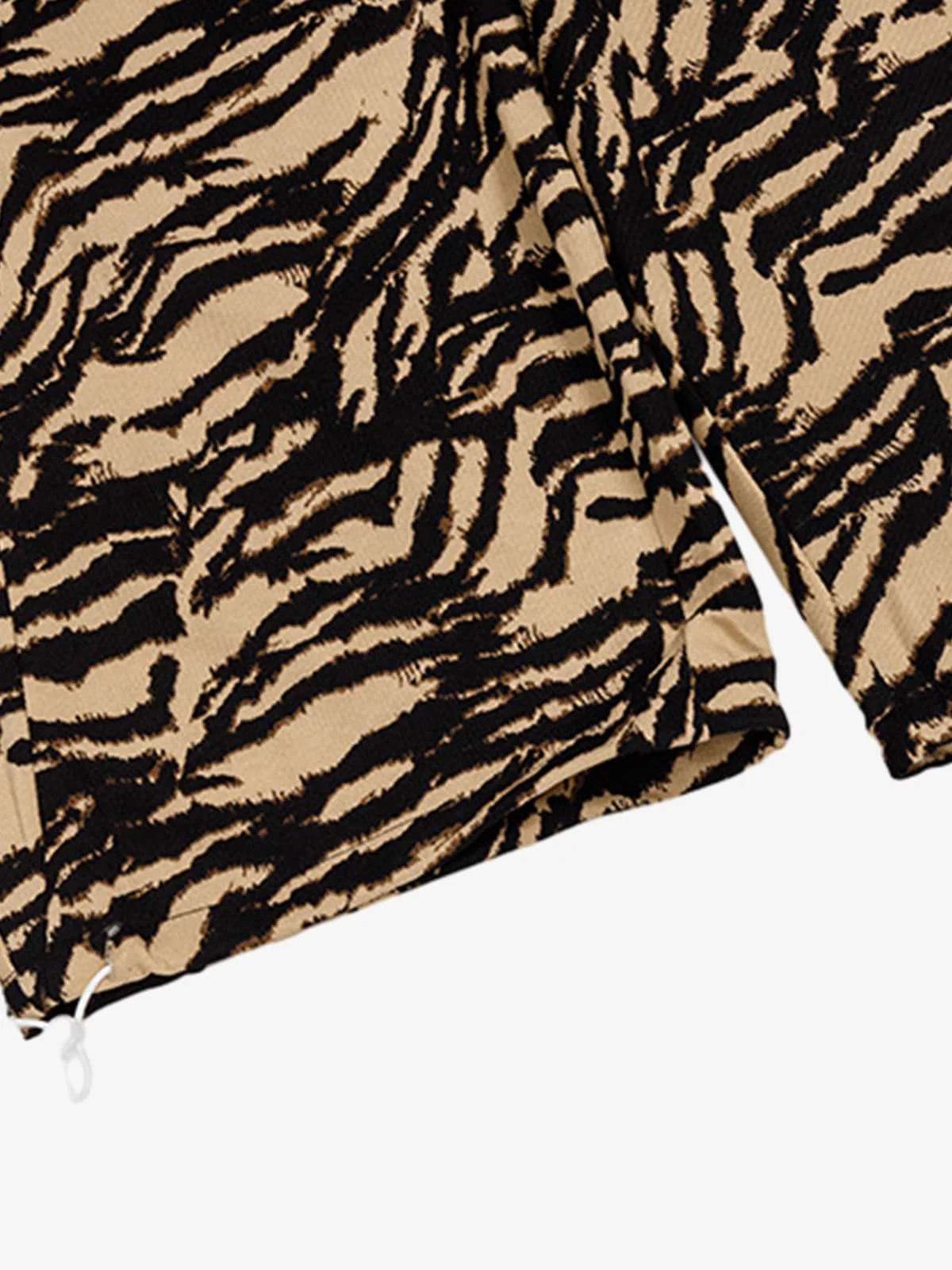 Retro Zebra Print Asymmetric Draped Patchwork Barrel Pants - Image 12