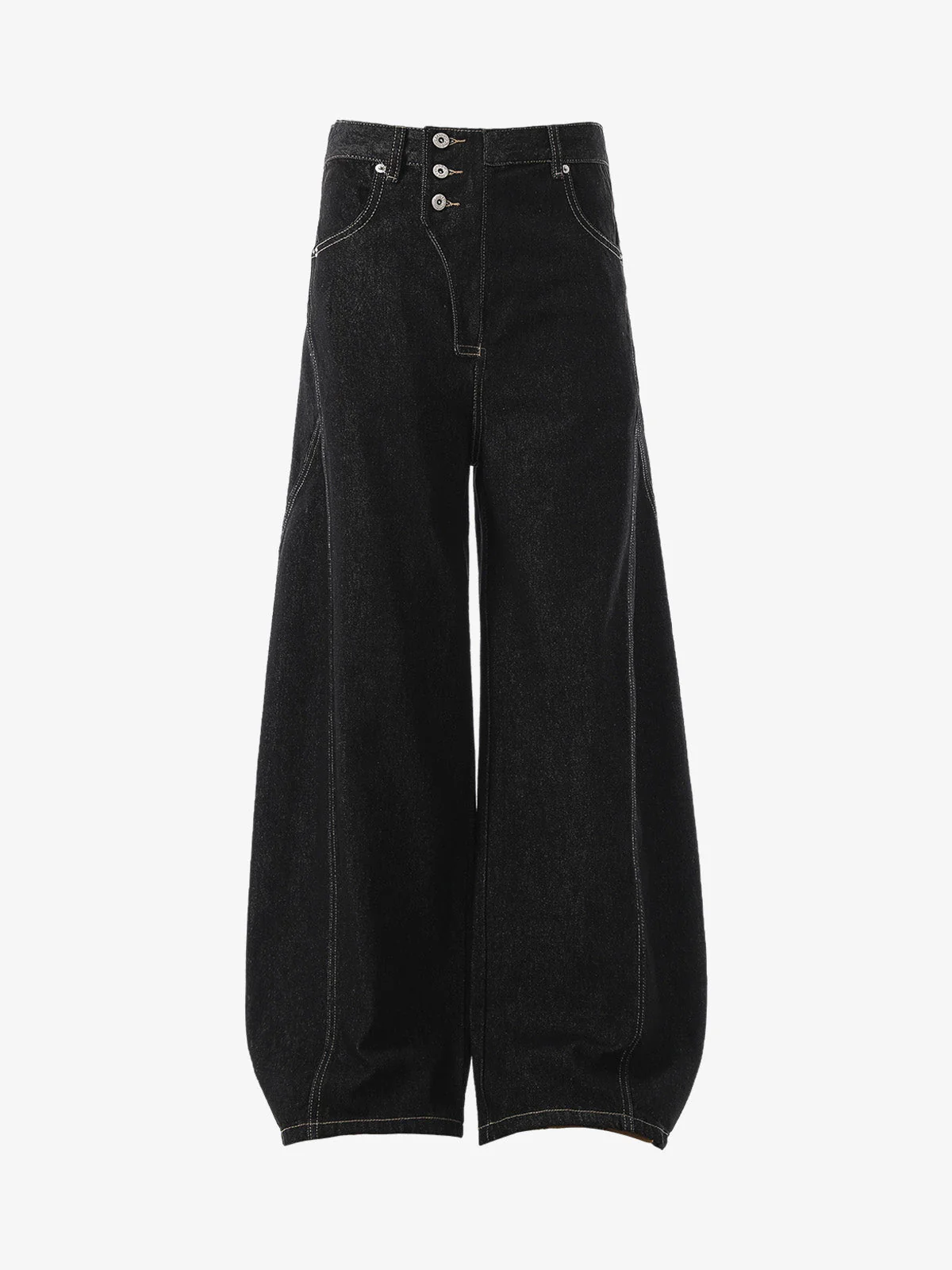 Reverse-Stitched Multi-Button Jeans - Image 2