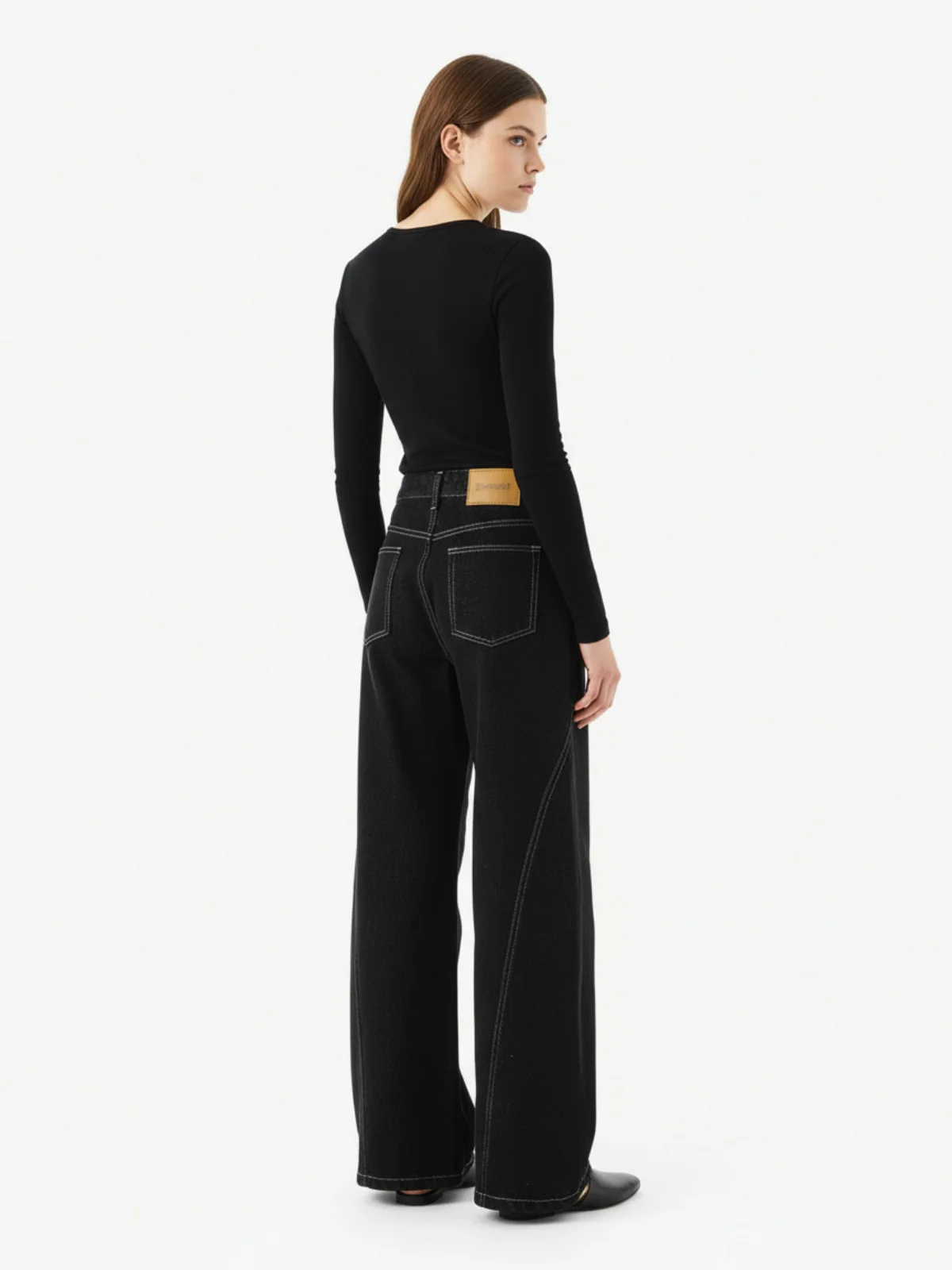 Reverse-Stitched Multi-Button Jeans - Image 4