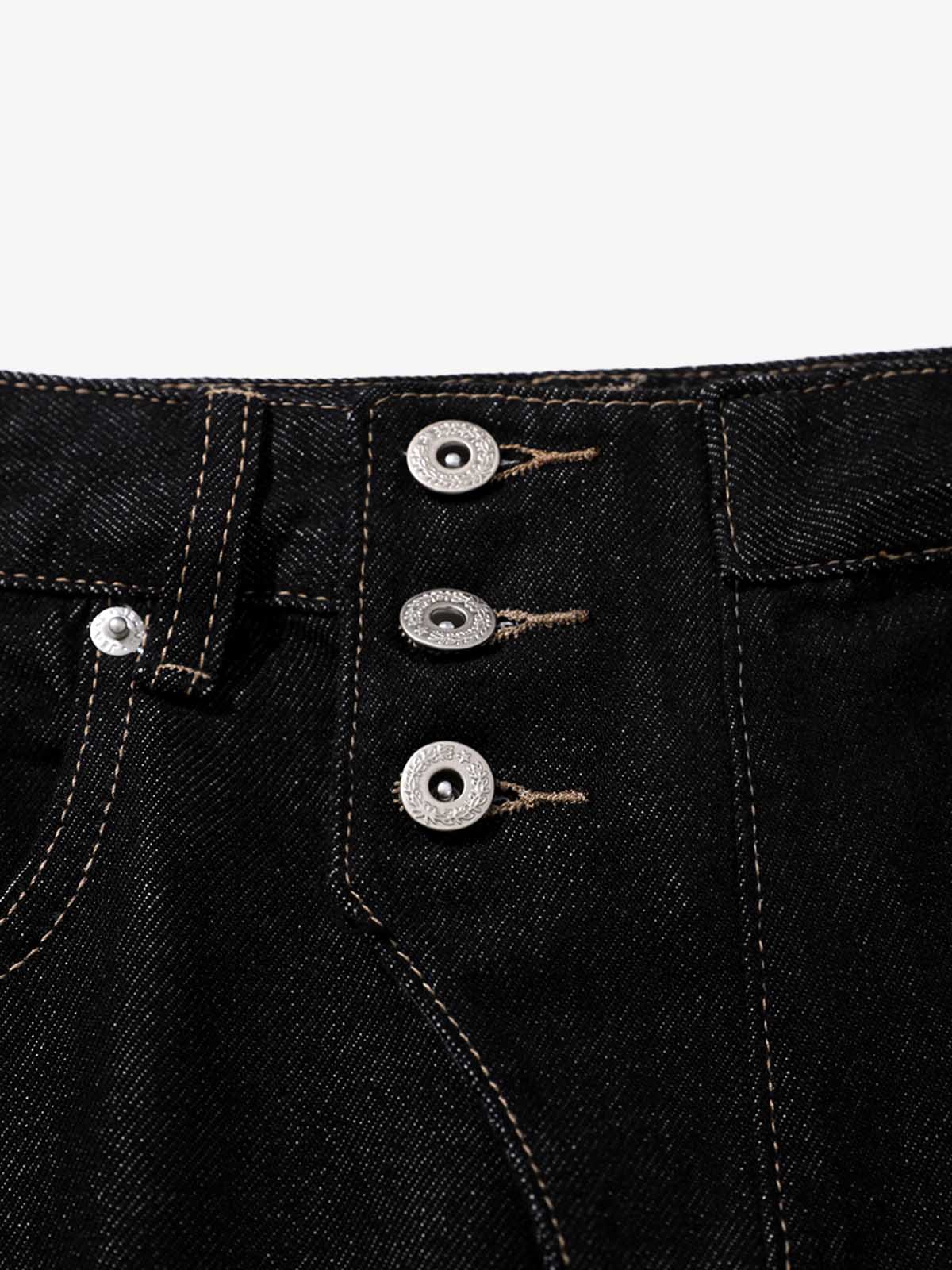 Reverse-Stitched Multi-Button Jeans - Image 8