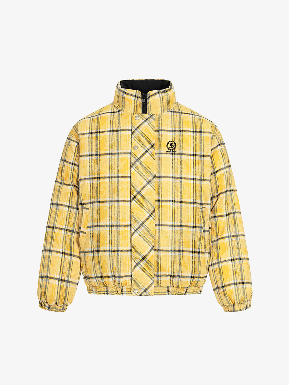 Reversible Plaid and Solid Insulated Jacket - Image 2