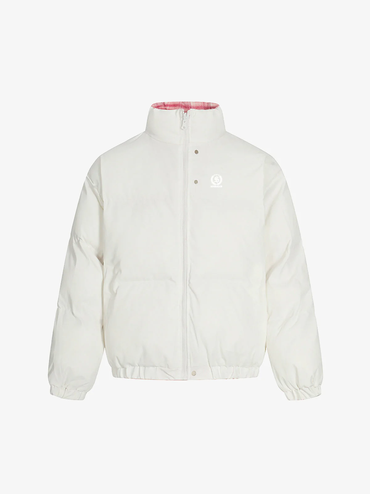Reversible Plaid and Solid Insulated Jacket - Image 3
