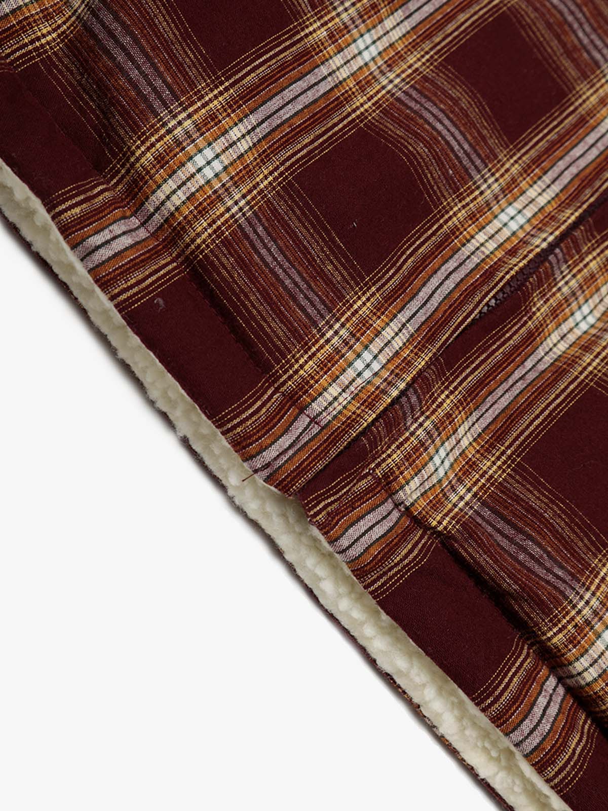 Reversible Plaid Sherpa Lined Vest - Image 11