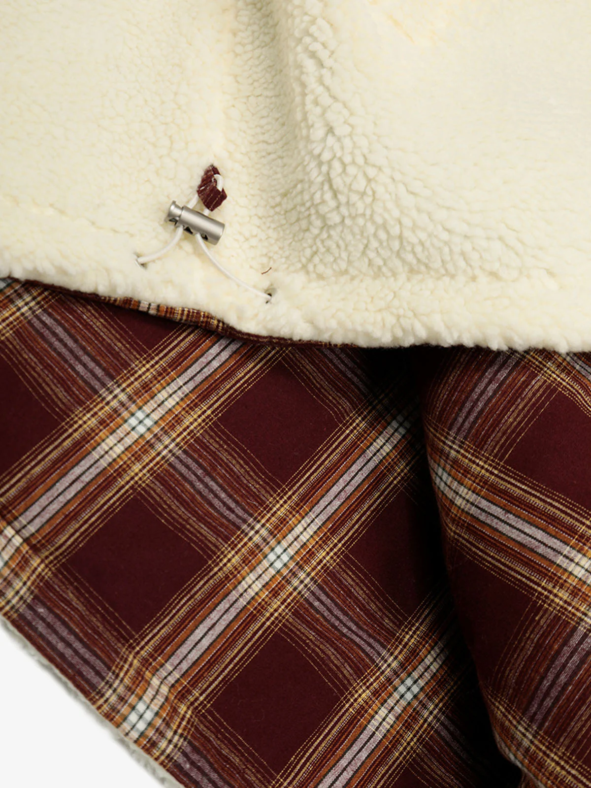 Reversible Plaid Sherpa Lined Vest - Image 9